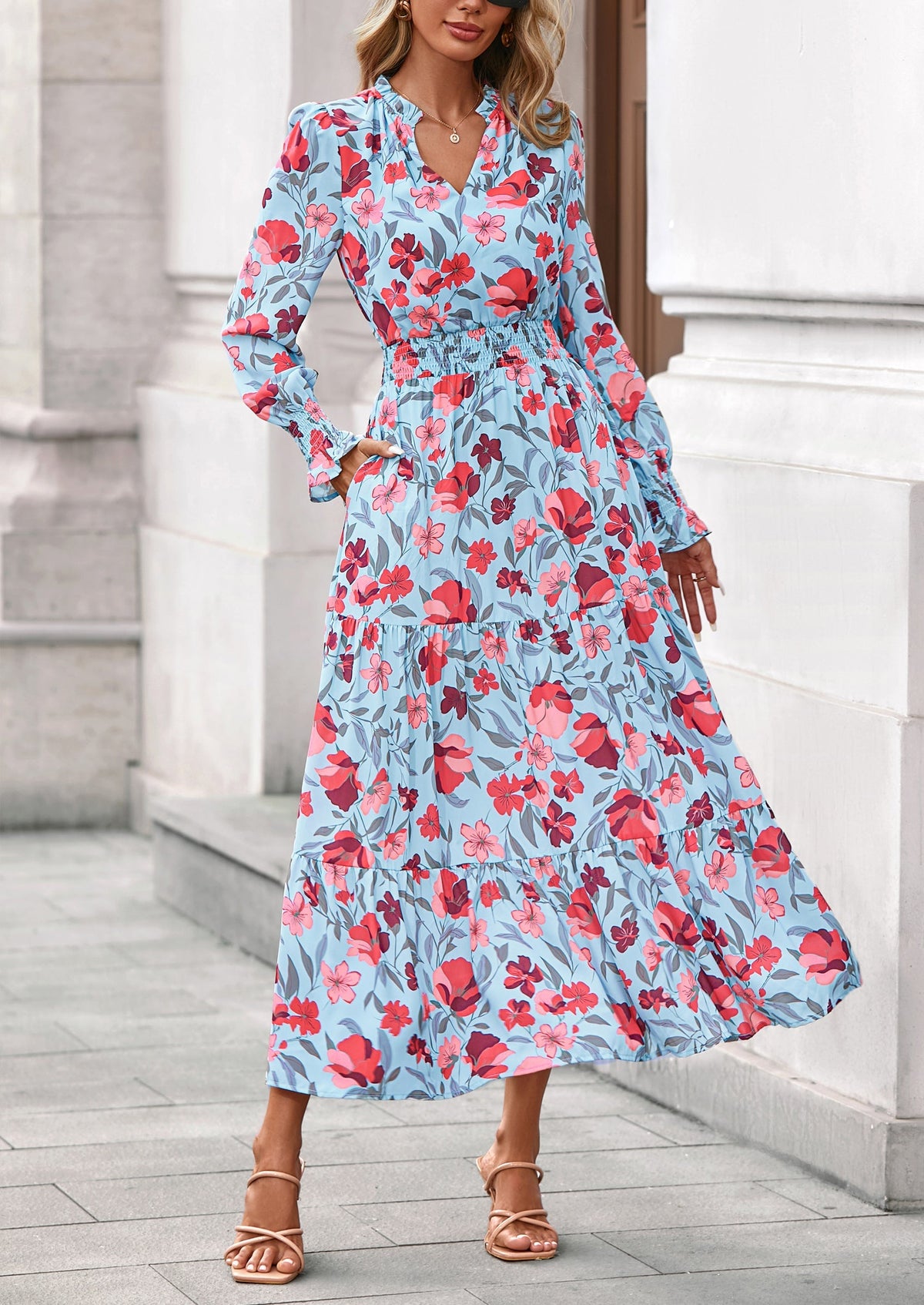 Vestido maxi floral