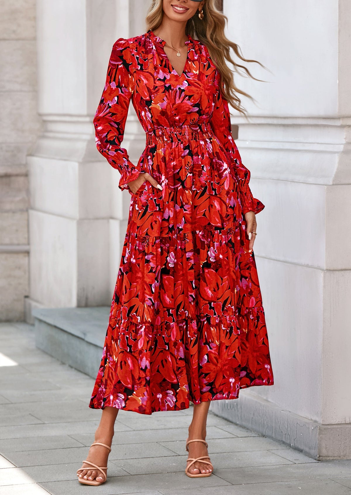 Vestido maxi floral