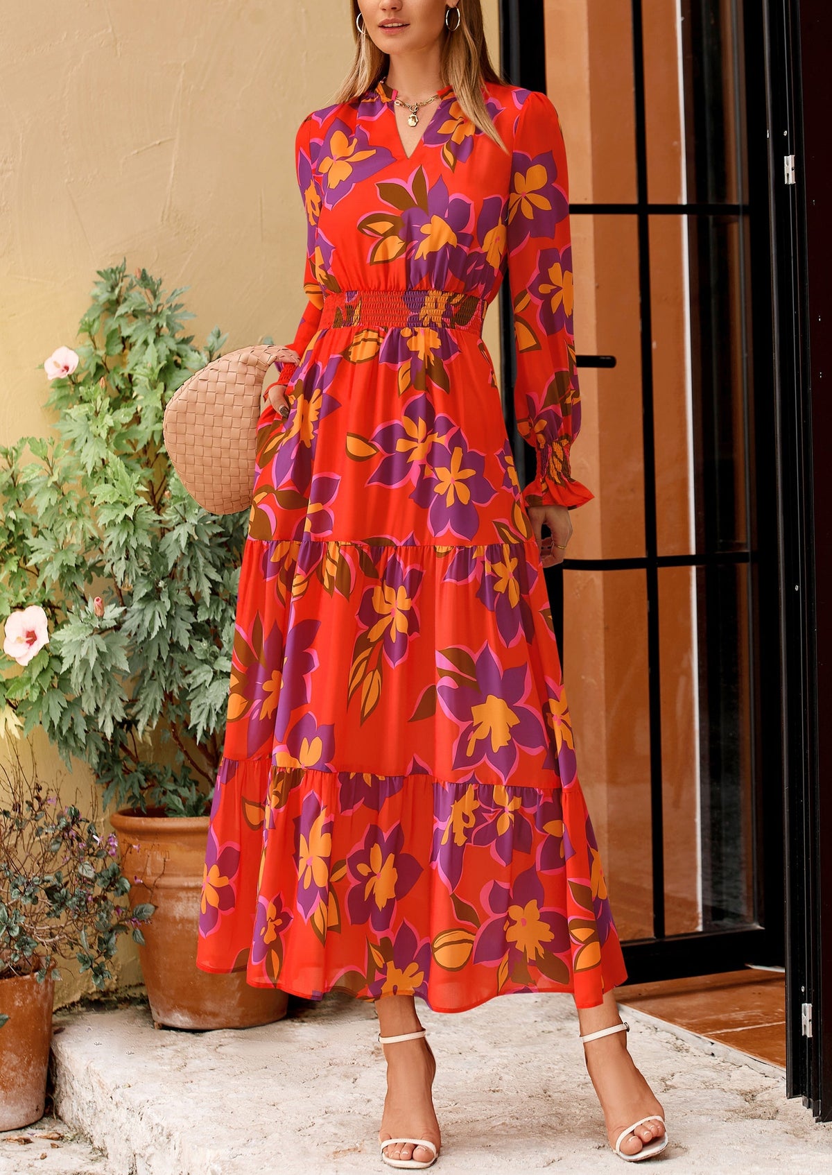 Vestido maxi floral