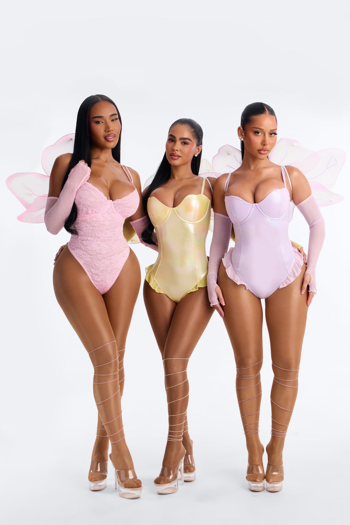 Conjunto de disfraz de 4 piezas Floral Fantasy, lavanda