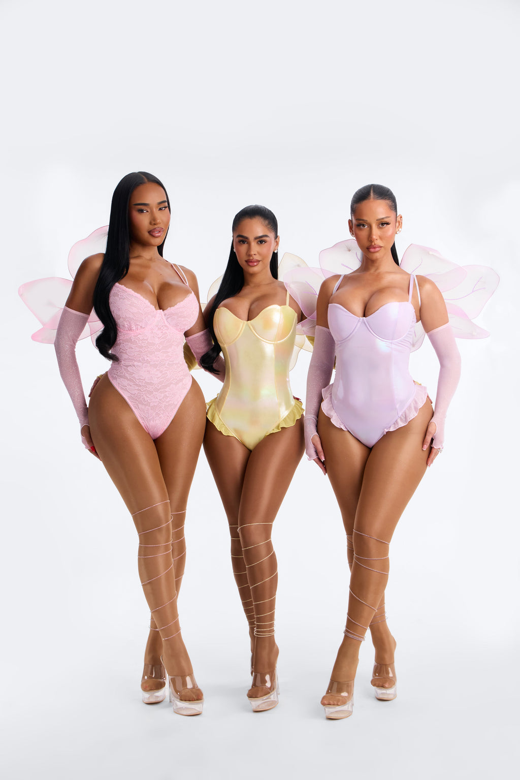 Conjunto de disfraz de diosa del jardín encantado de 4 piezas – Rosa