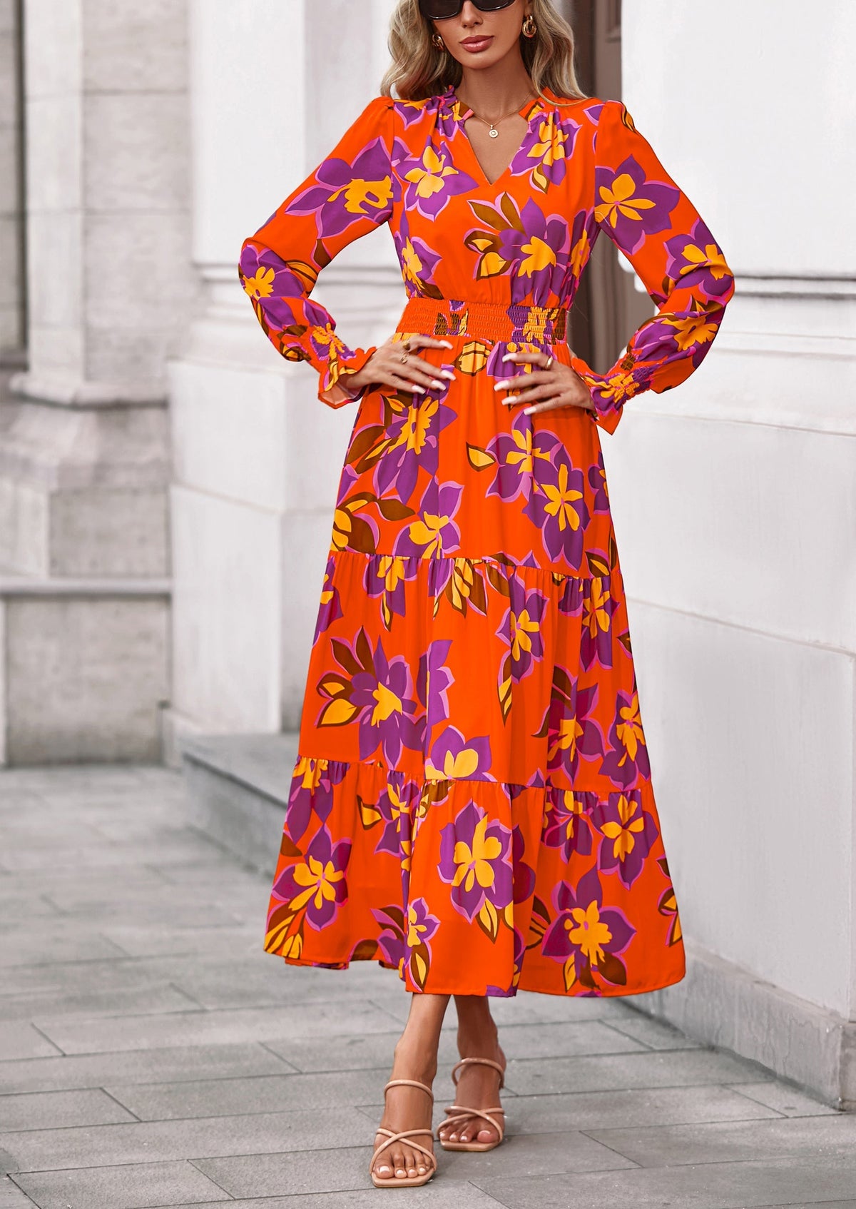 Vestido maxi floral