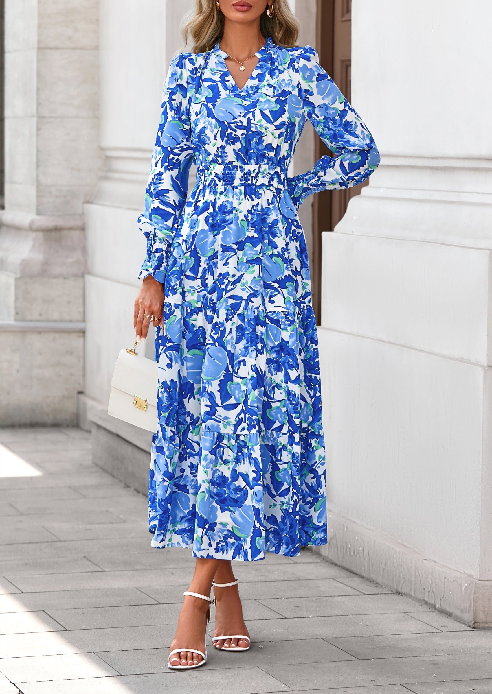 Vestido maxi con volantes