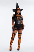 Conjunto de disfraz de 7 piezas Wickedly Hot – combinación negra