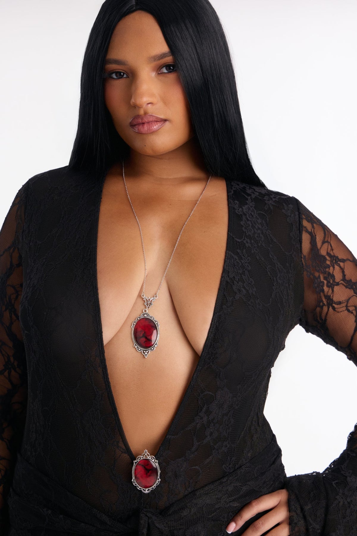 Conjunto de disfraz negro de 4 piezas Elegancia eterna