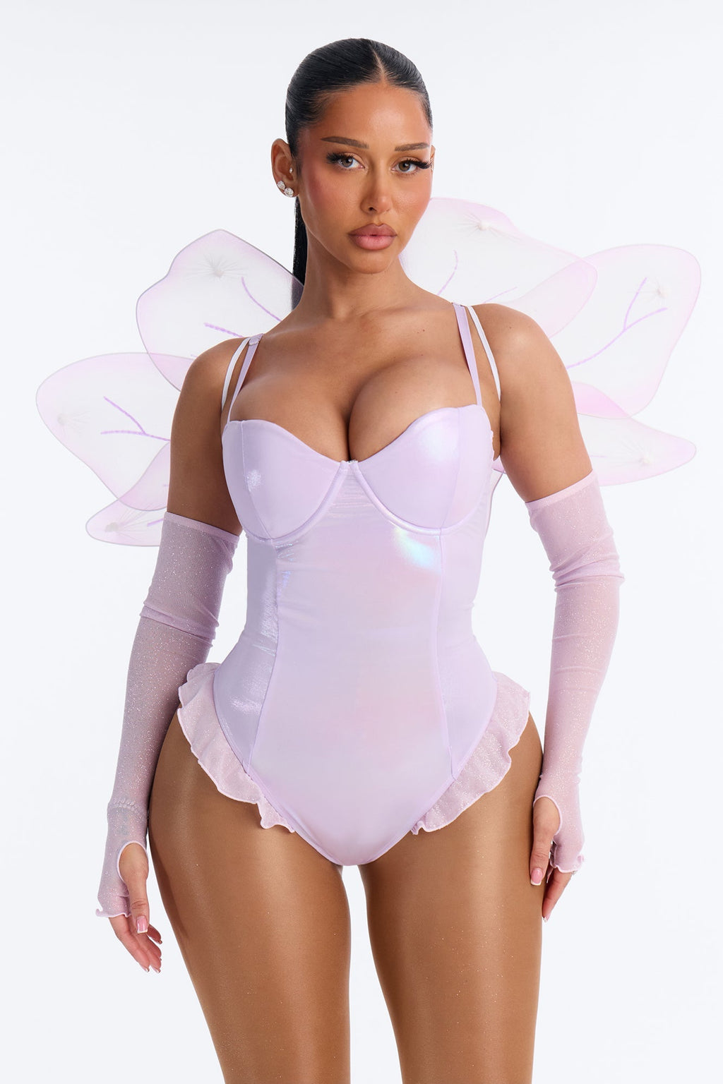 Conjunto de disfraz de 4 piezas Floral Fantasy, lavanda