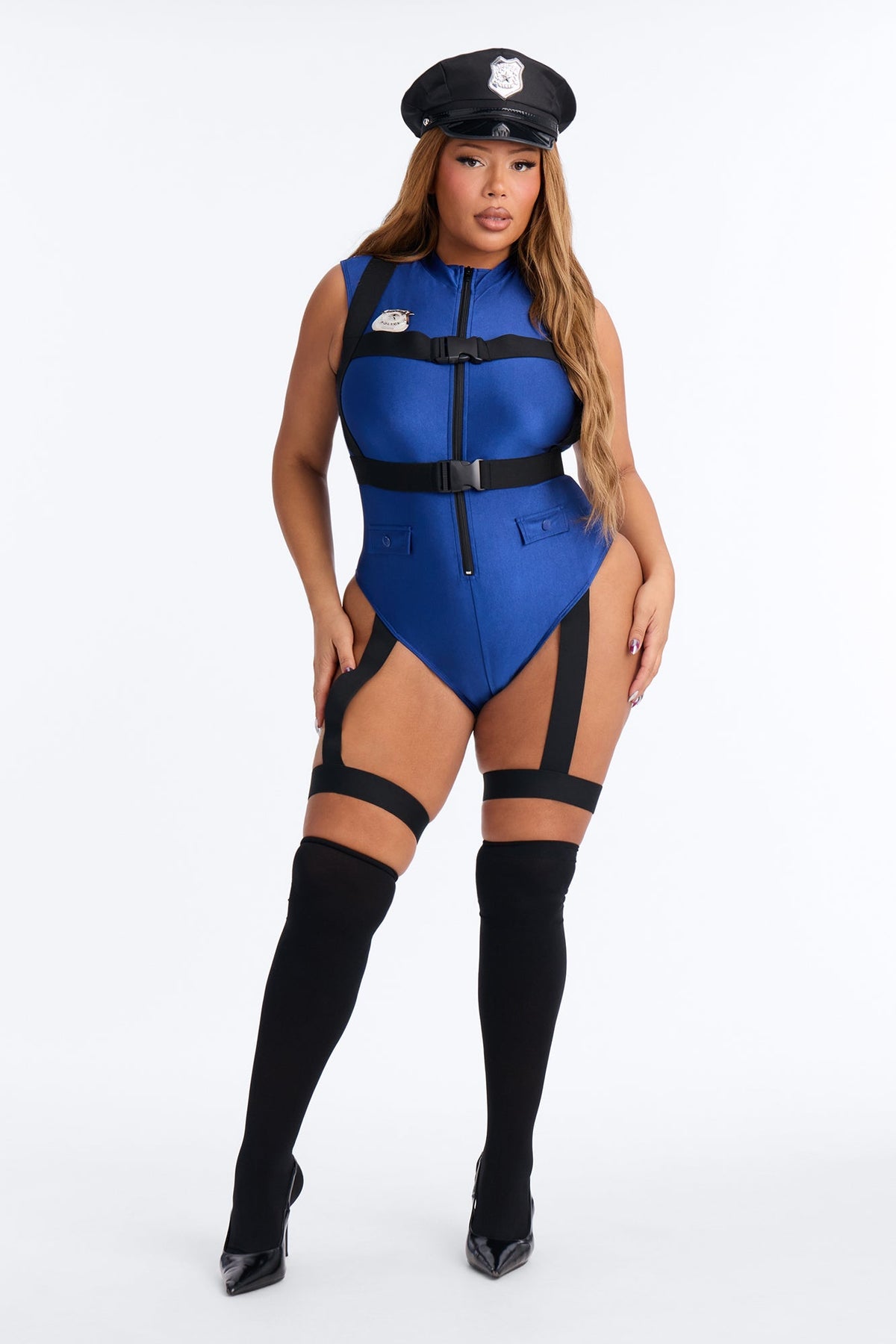 Set de disfraz azul Hot Pursuit de 5 piezas