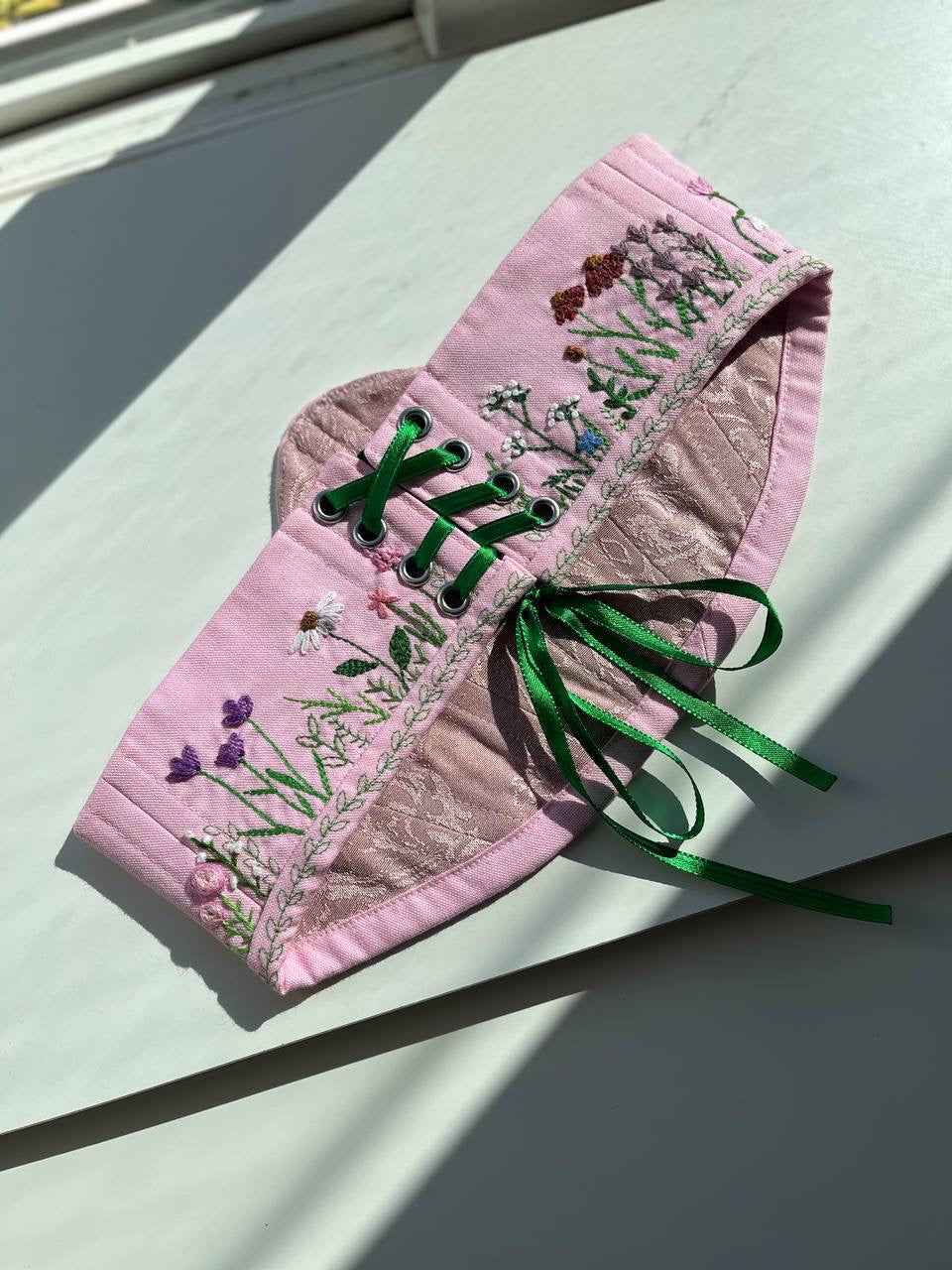 Cinturón corsé floral bordado – XS/S