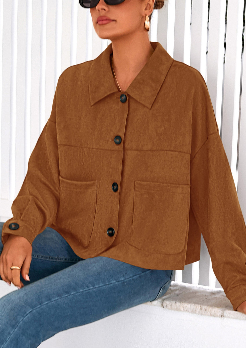 Chaqueta corta de gamuza