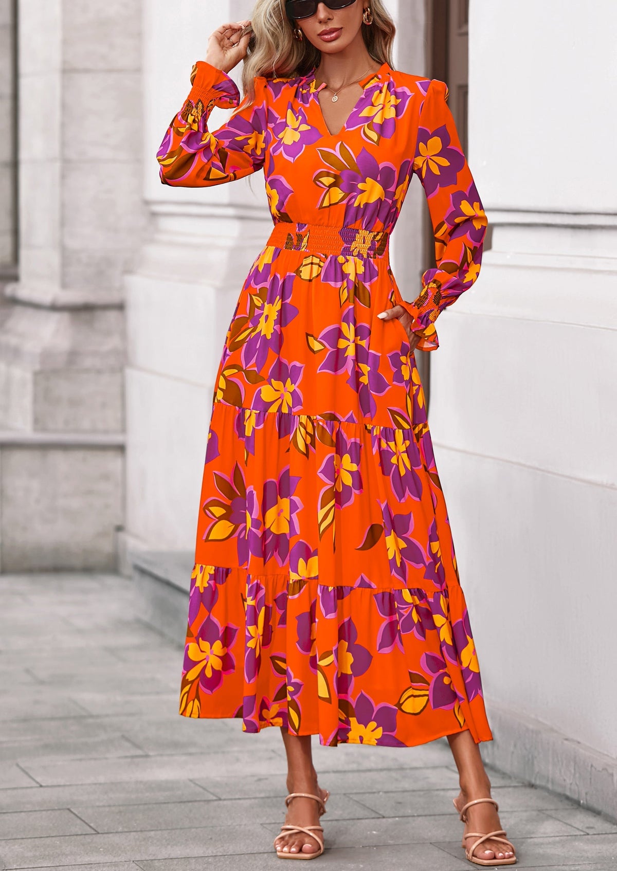 Vestido maxi floral