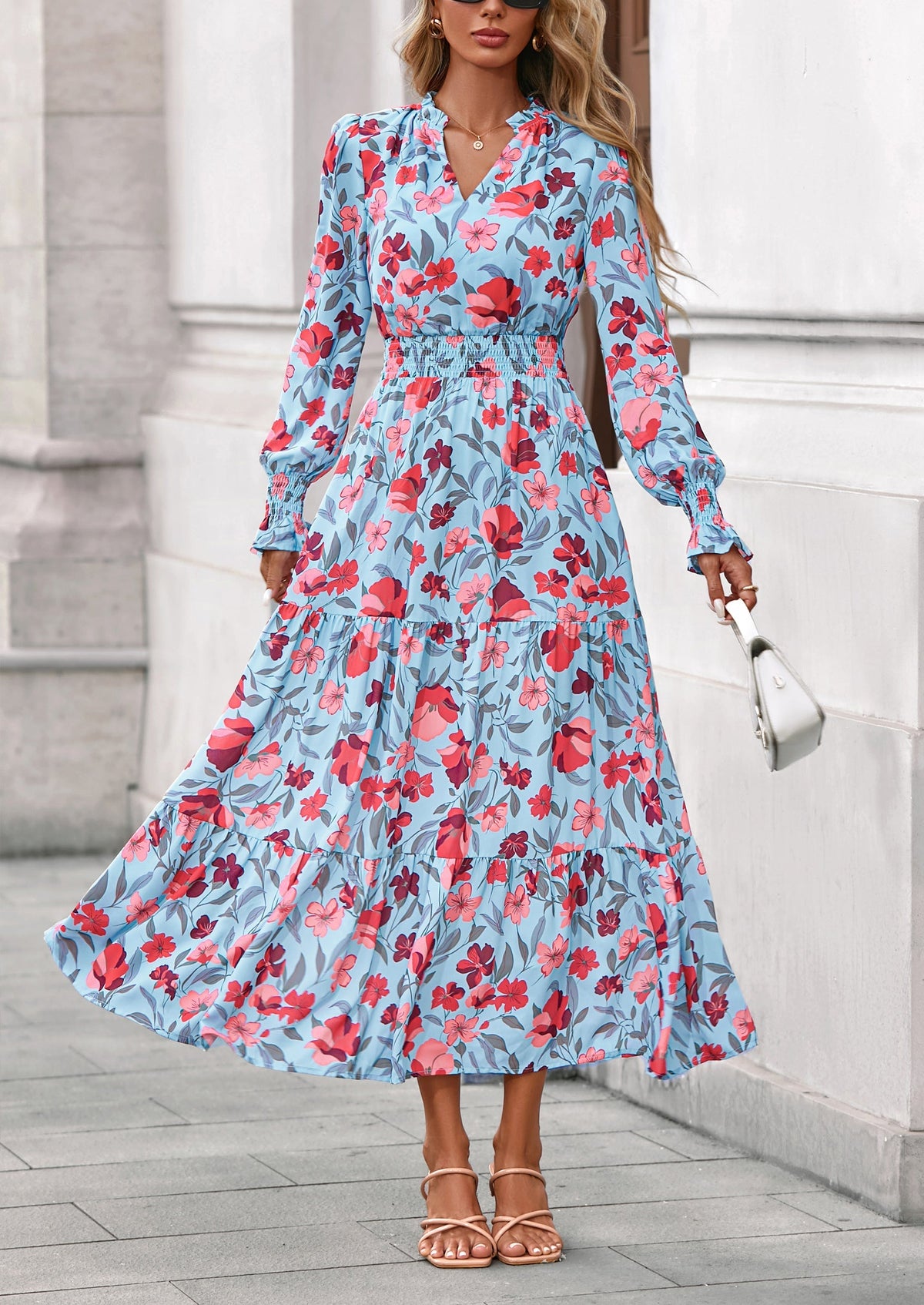 Vestido maxi floral