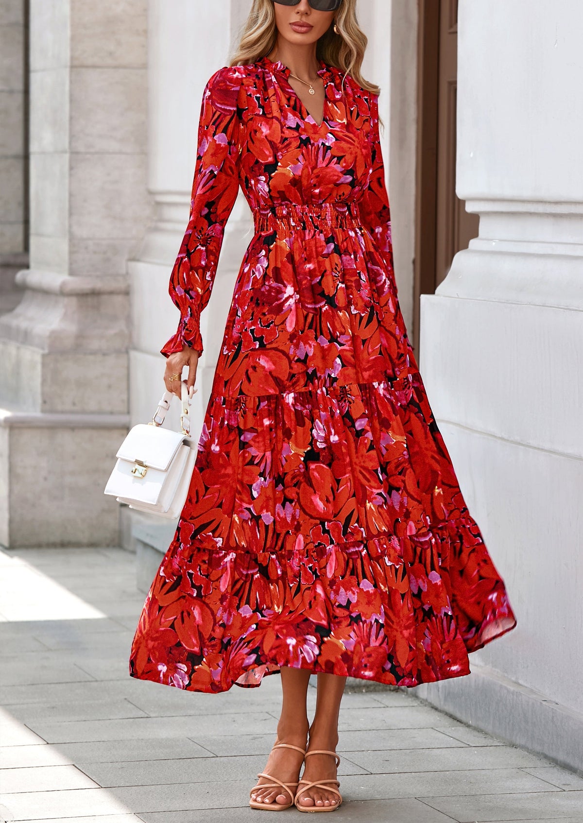 Vestido maxi floral