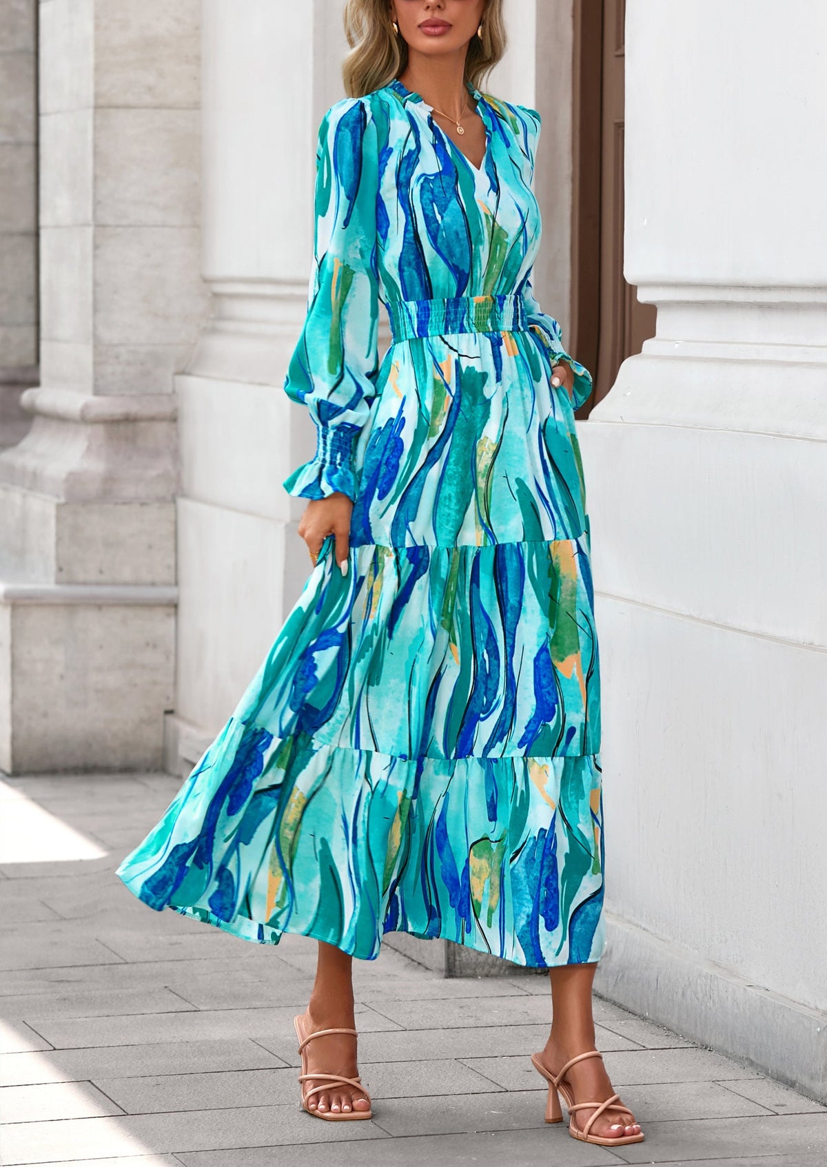 Vestido maxi floral