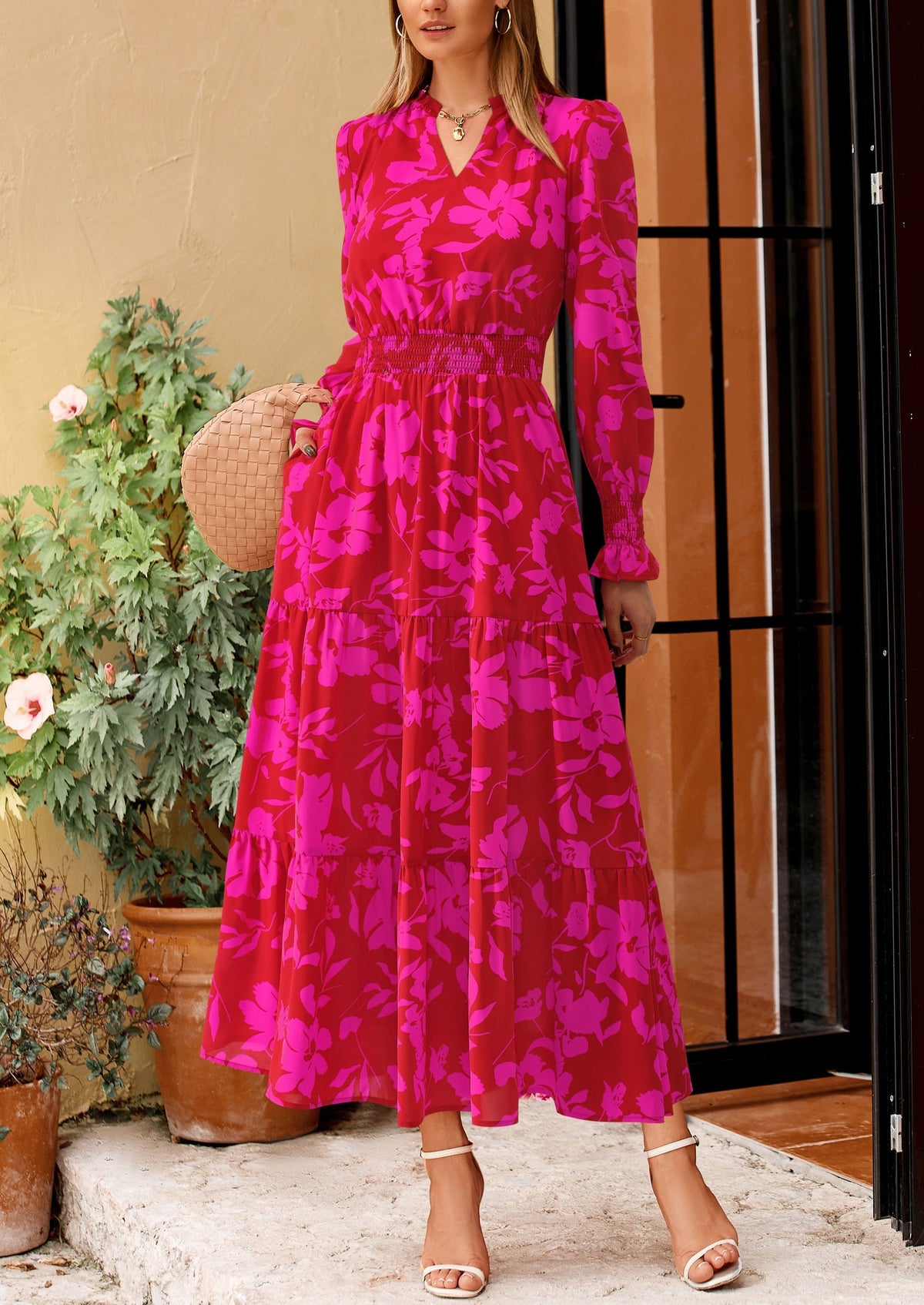 Vestido maxi floral