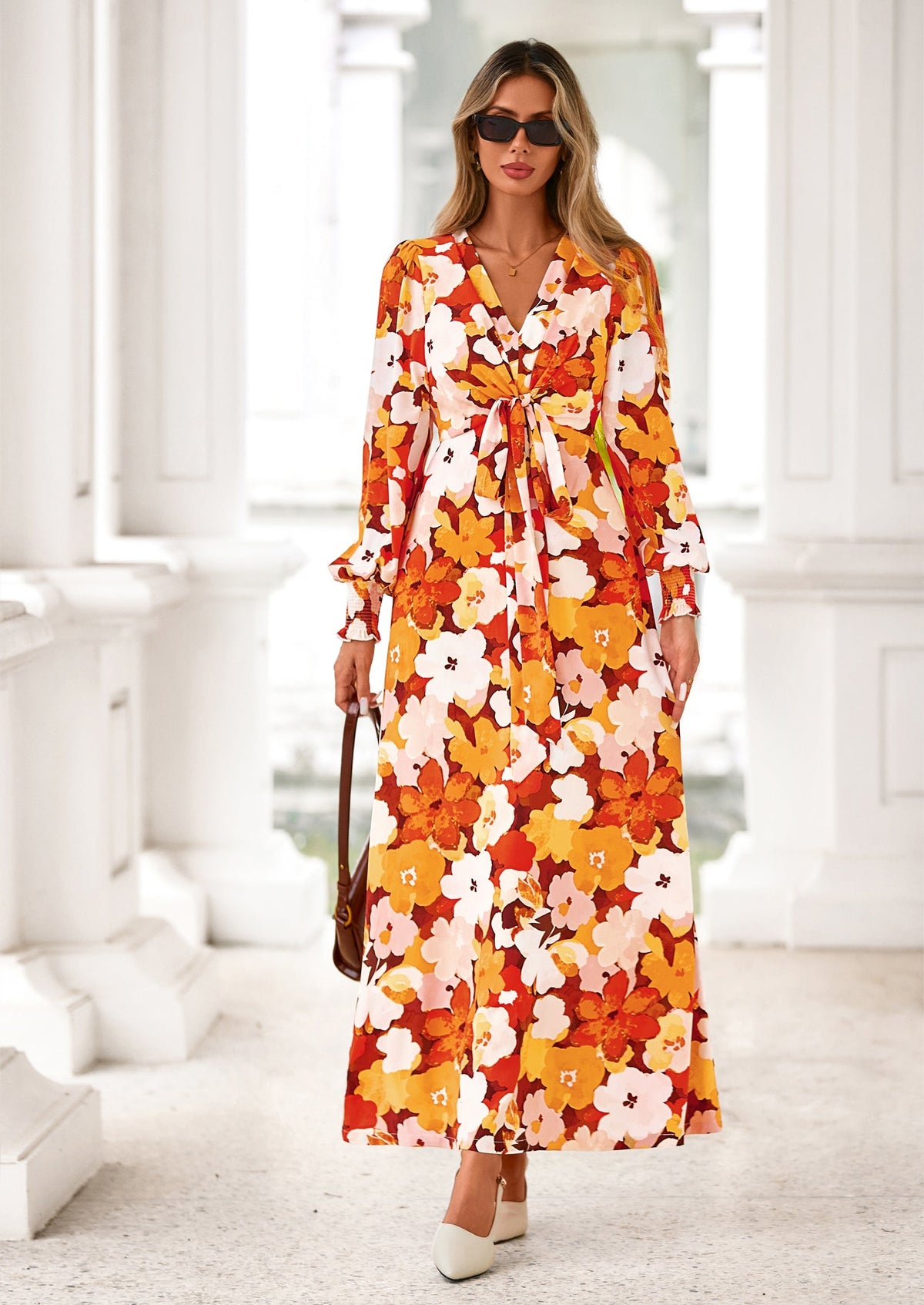 Vestido largo floral