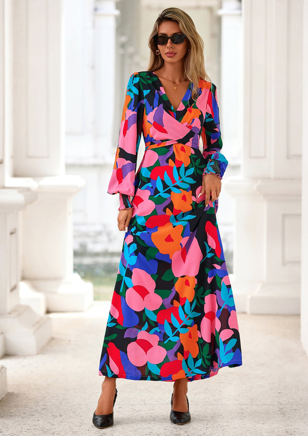 Vestido largo floral