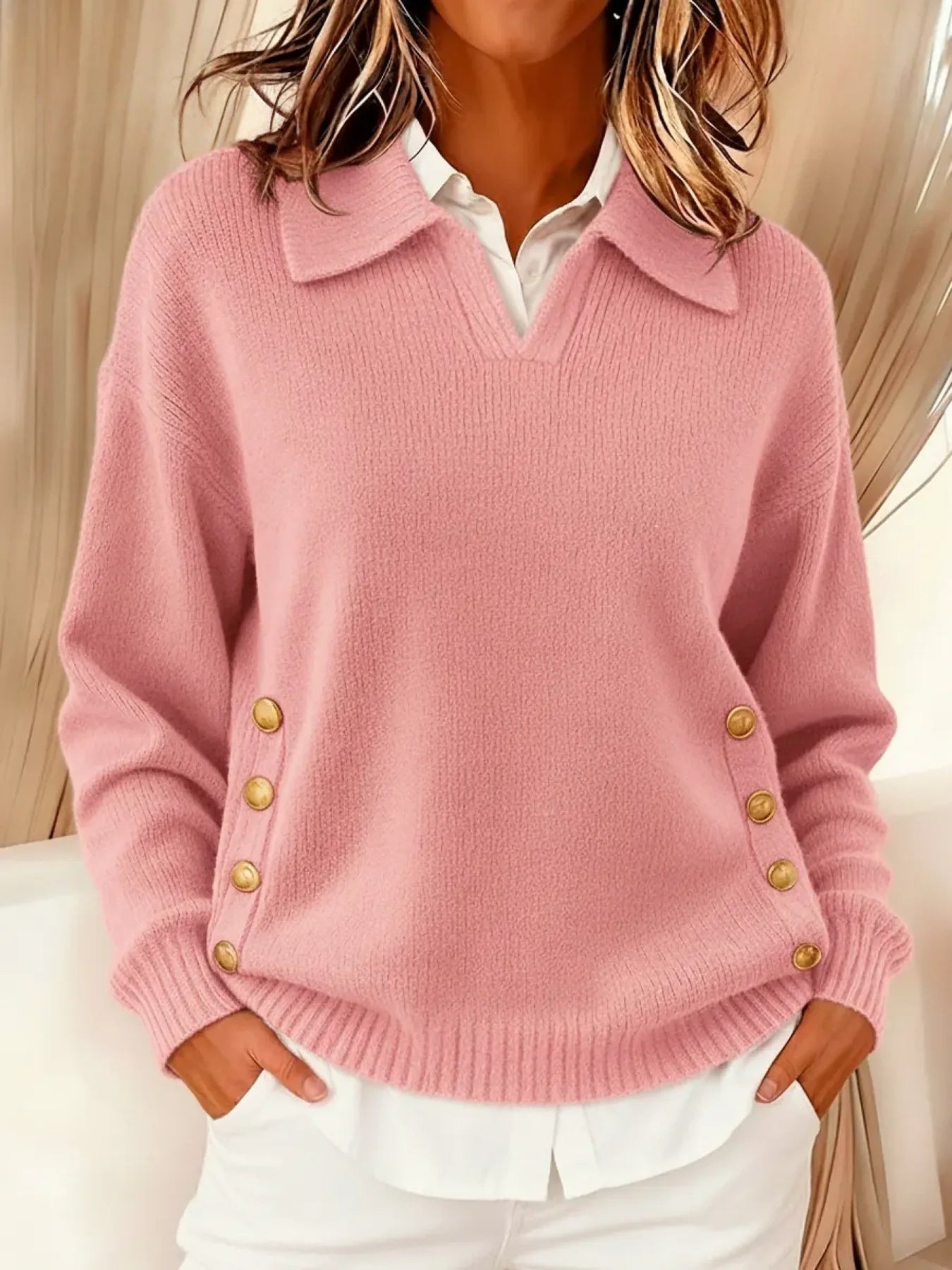 Jersey cuello polo pico