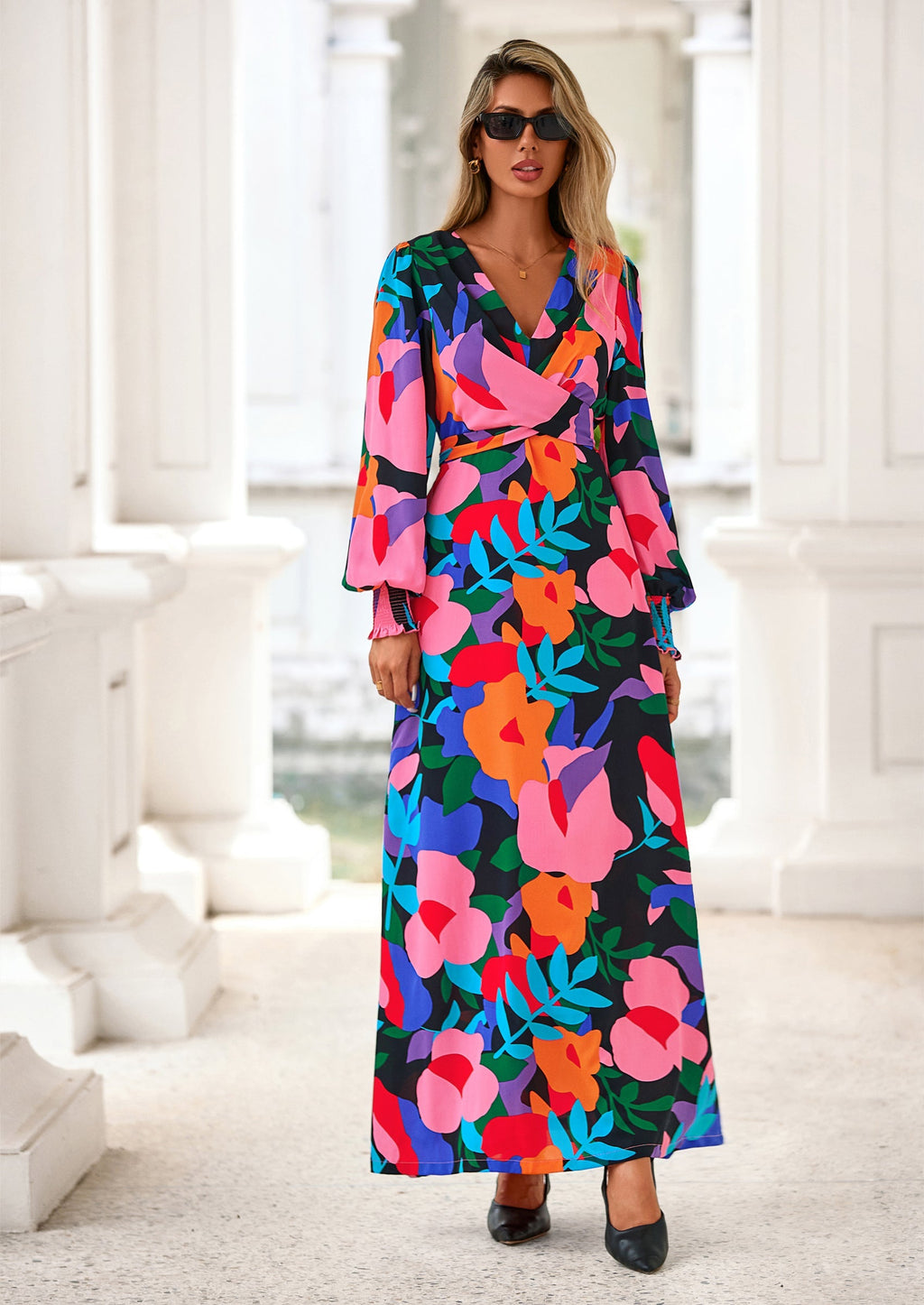 Vestido largo floral