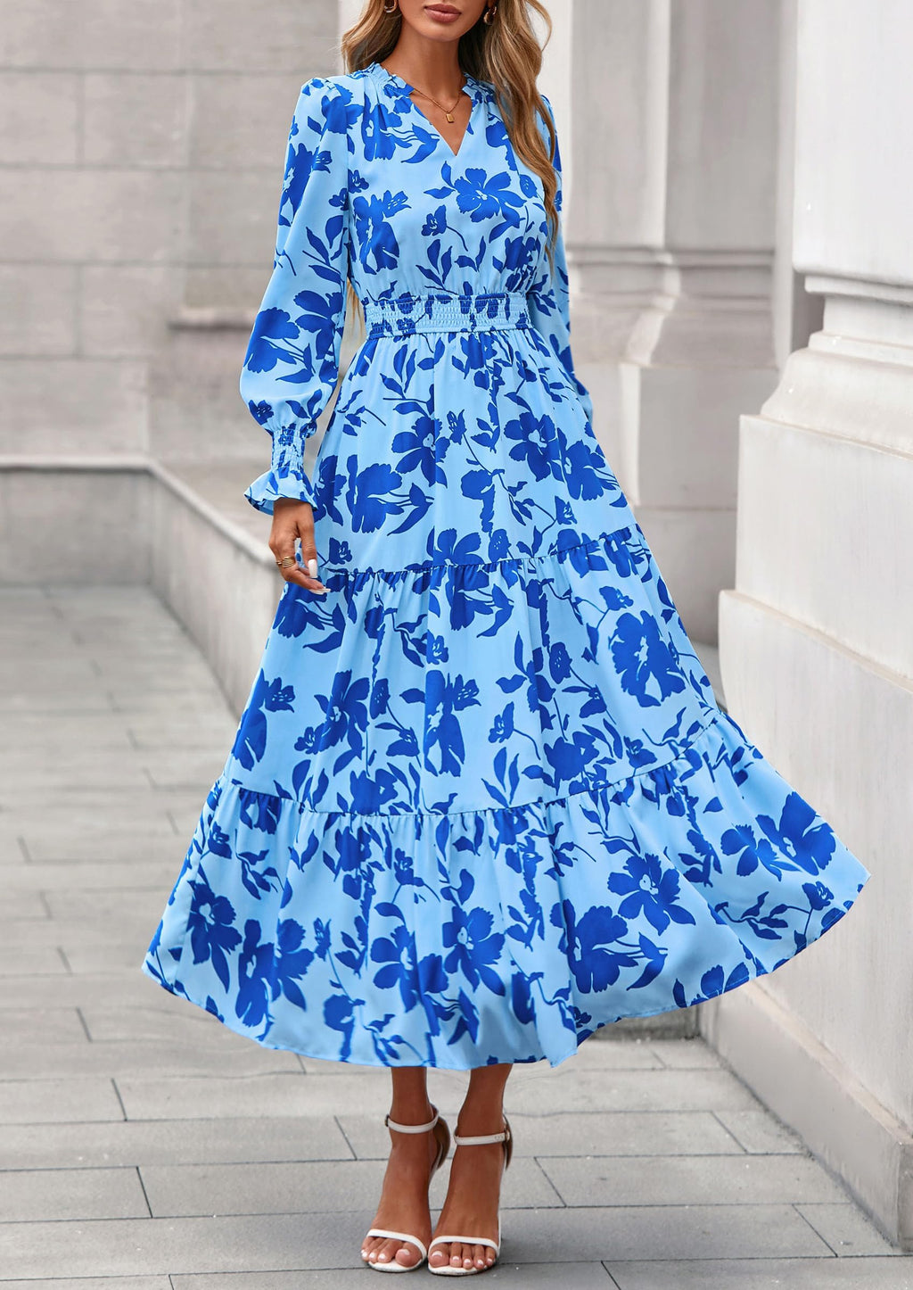 Vestido maxi floral