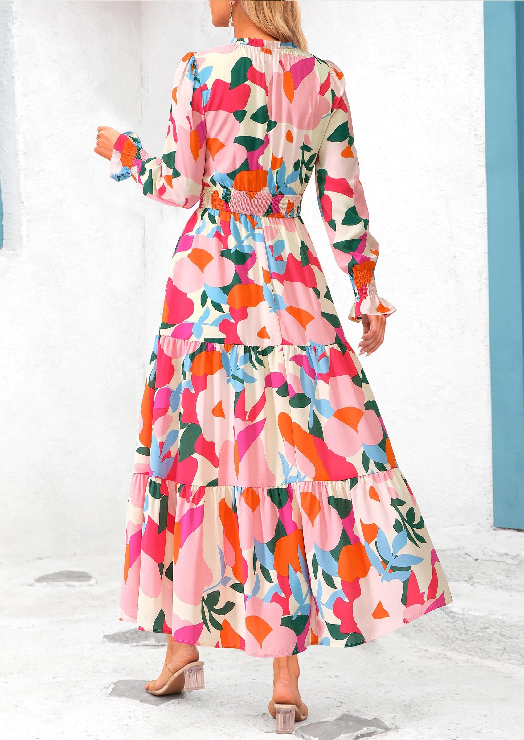 Vestido maxi con volantes