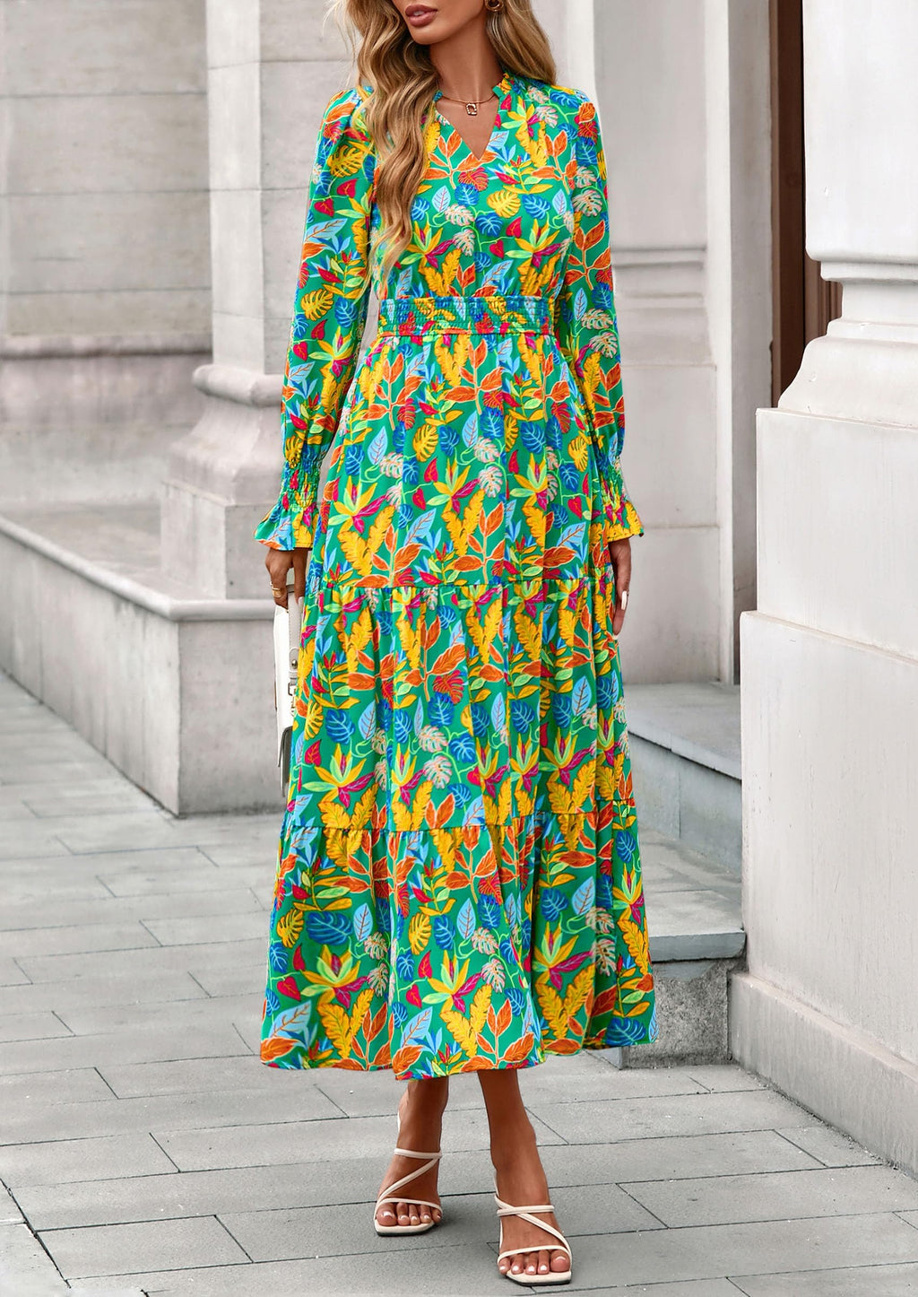 Vestido maxi floral