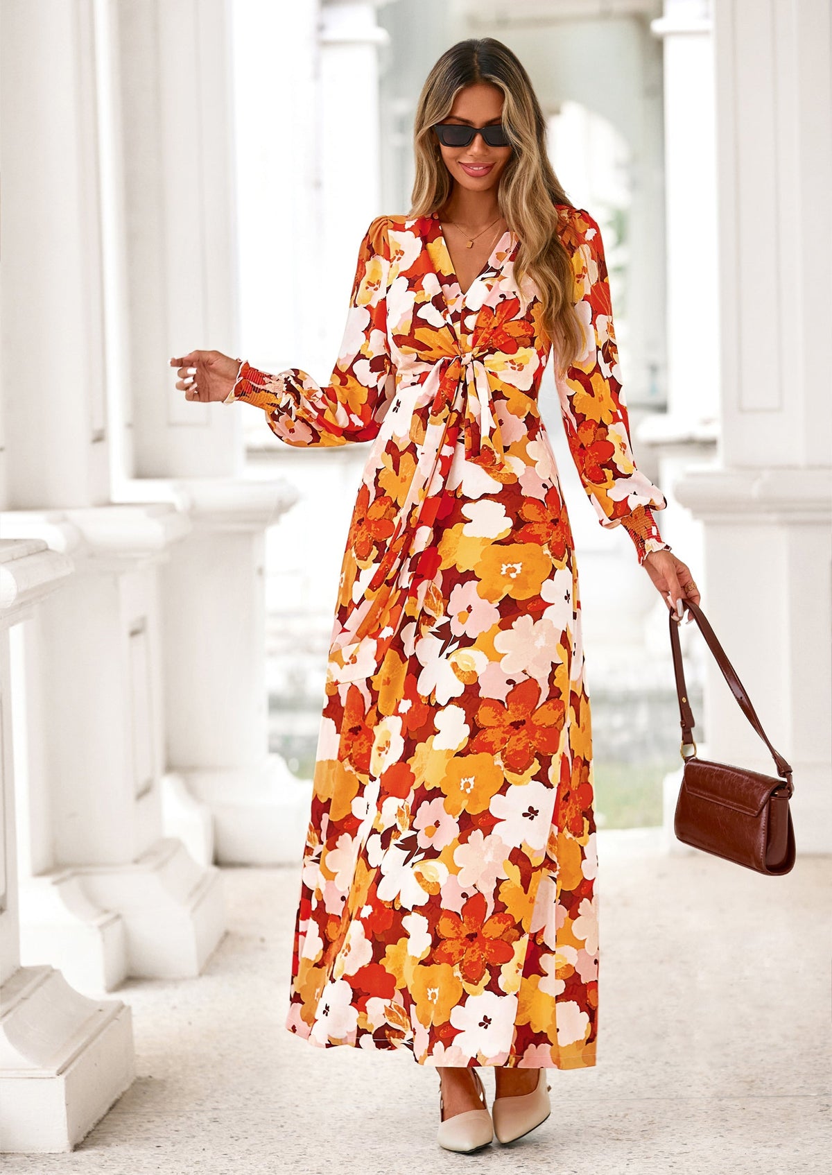 Vestido largo floral