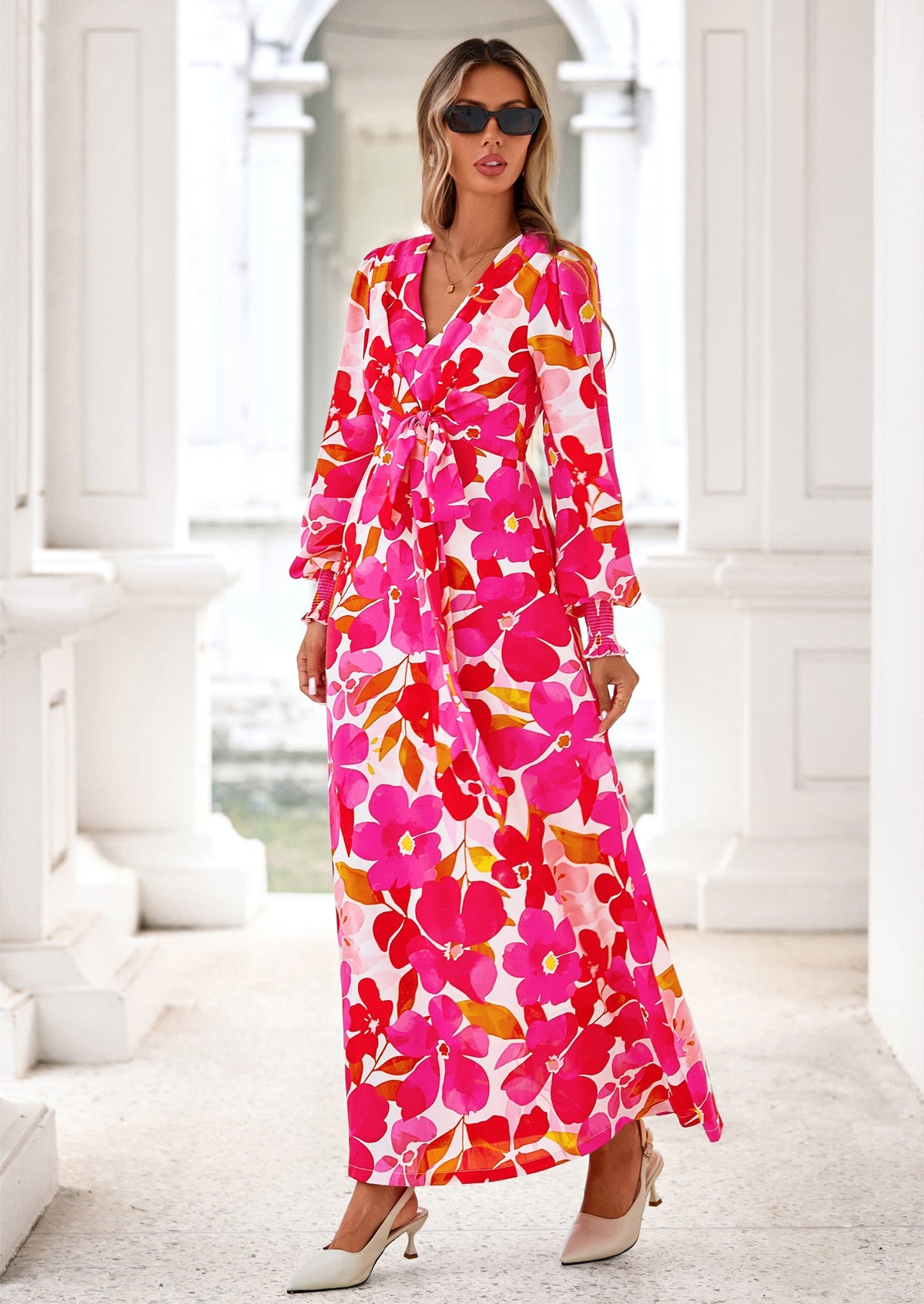 Vestido largo floral