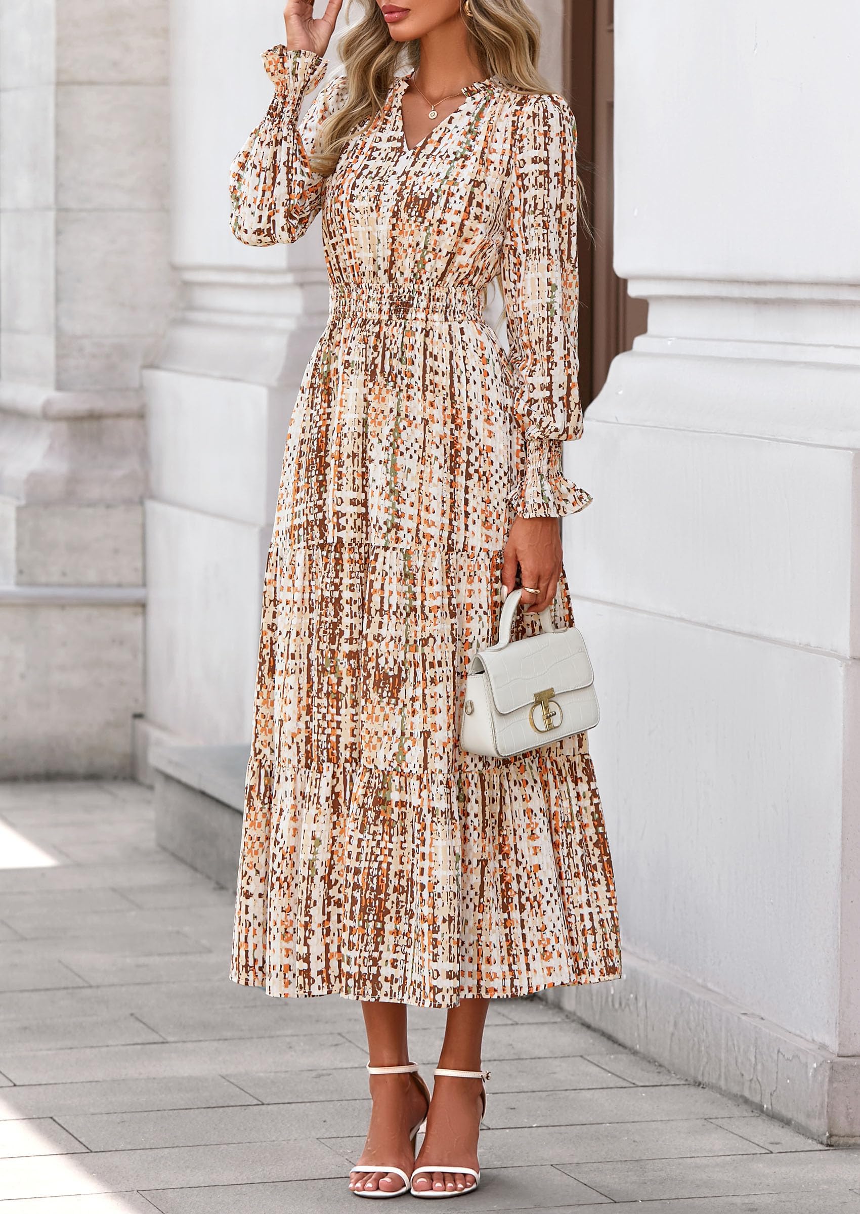 Vestido maxi con volantes