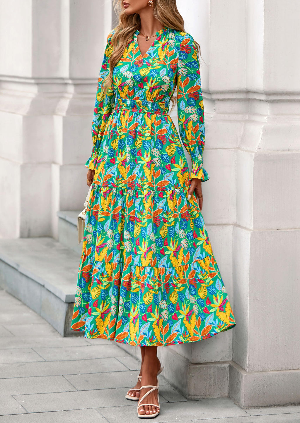 Vestido maxi floral