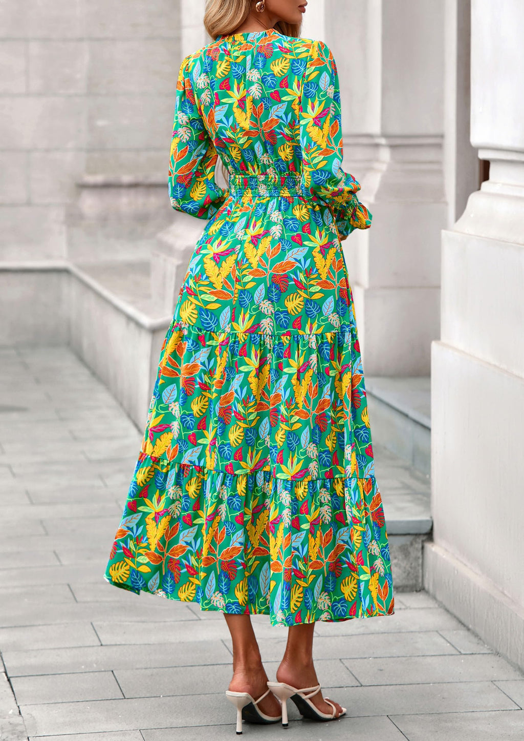 Vestido maxi floral