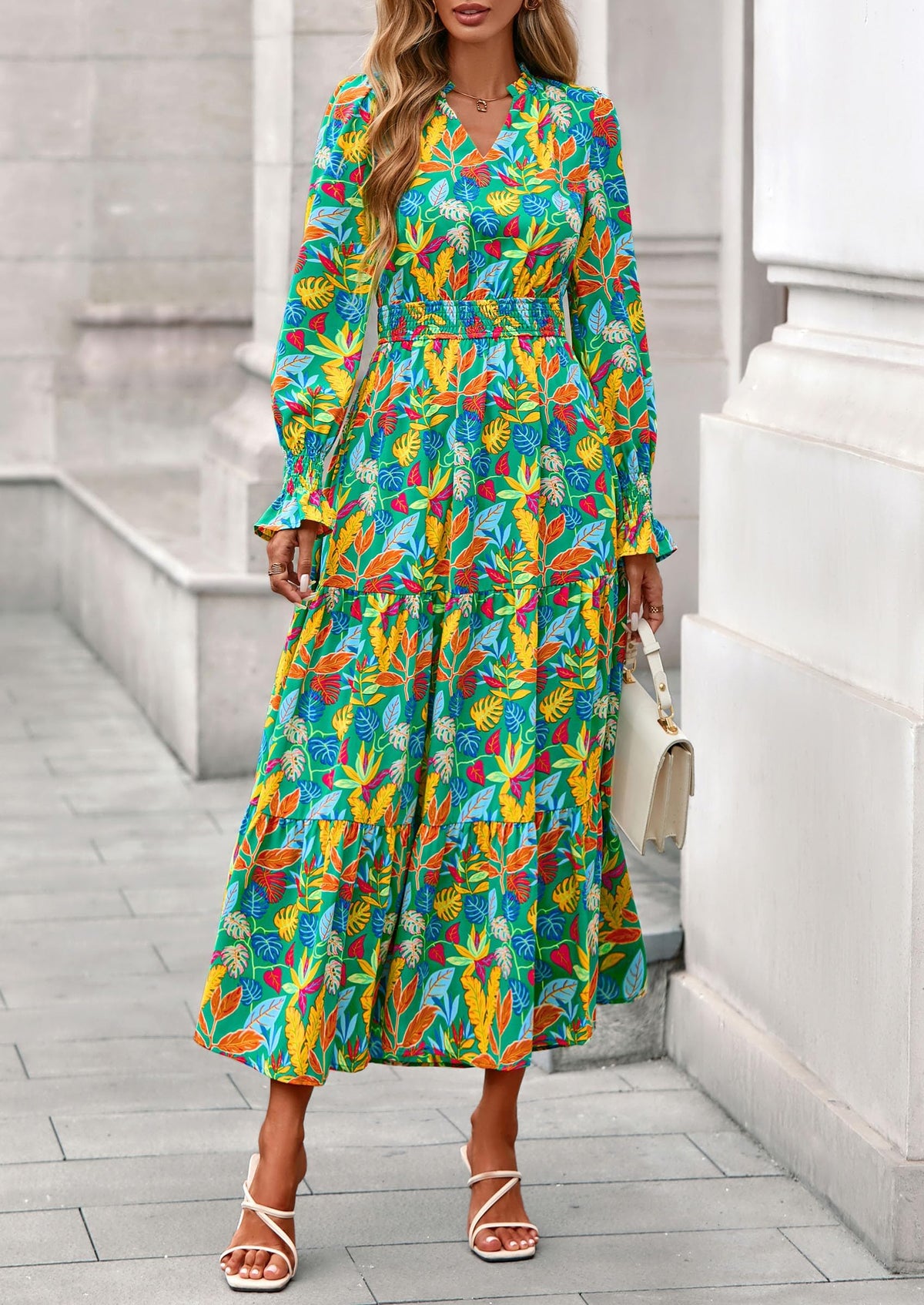 Vestido maxi floral