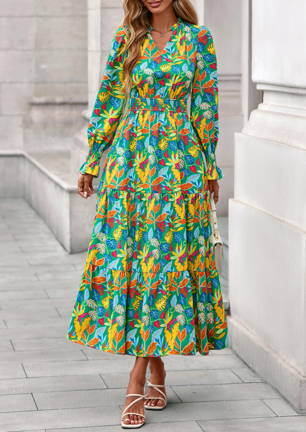 Vestido maxi floral