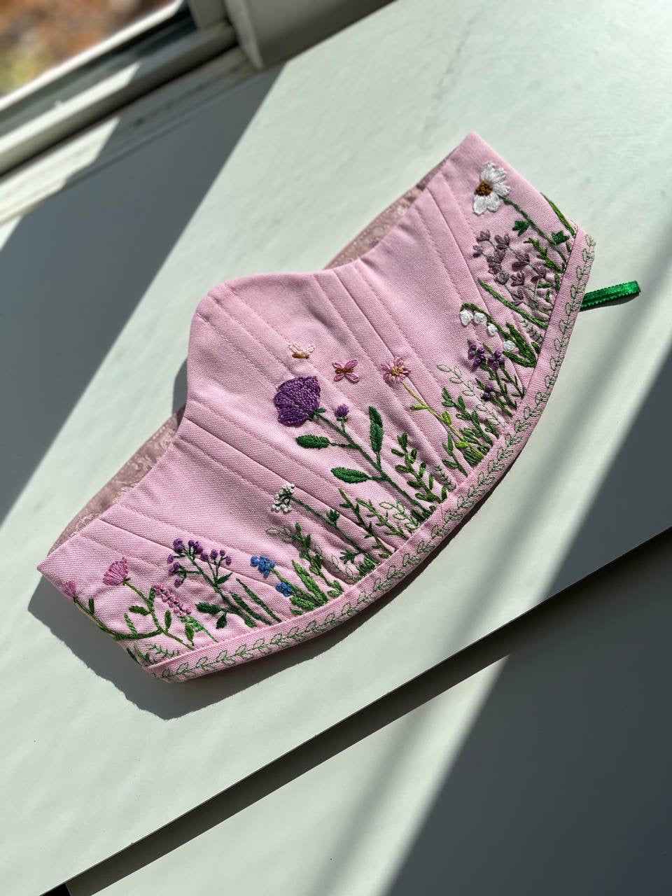 Cinturón corsé floral bordado – XS/S