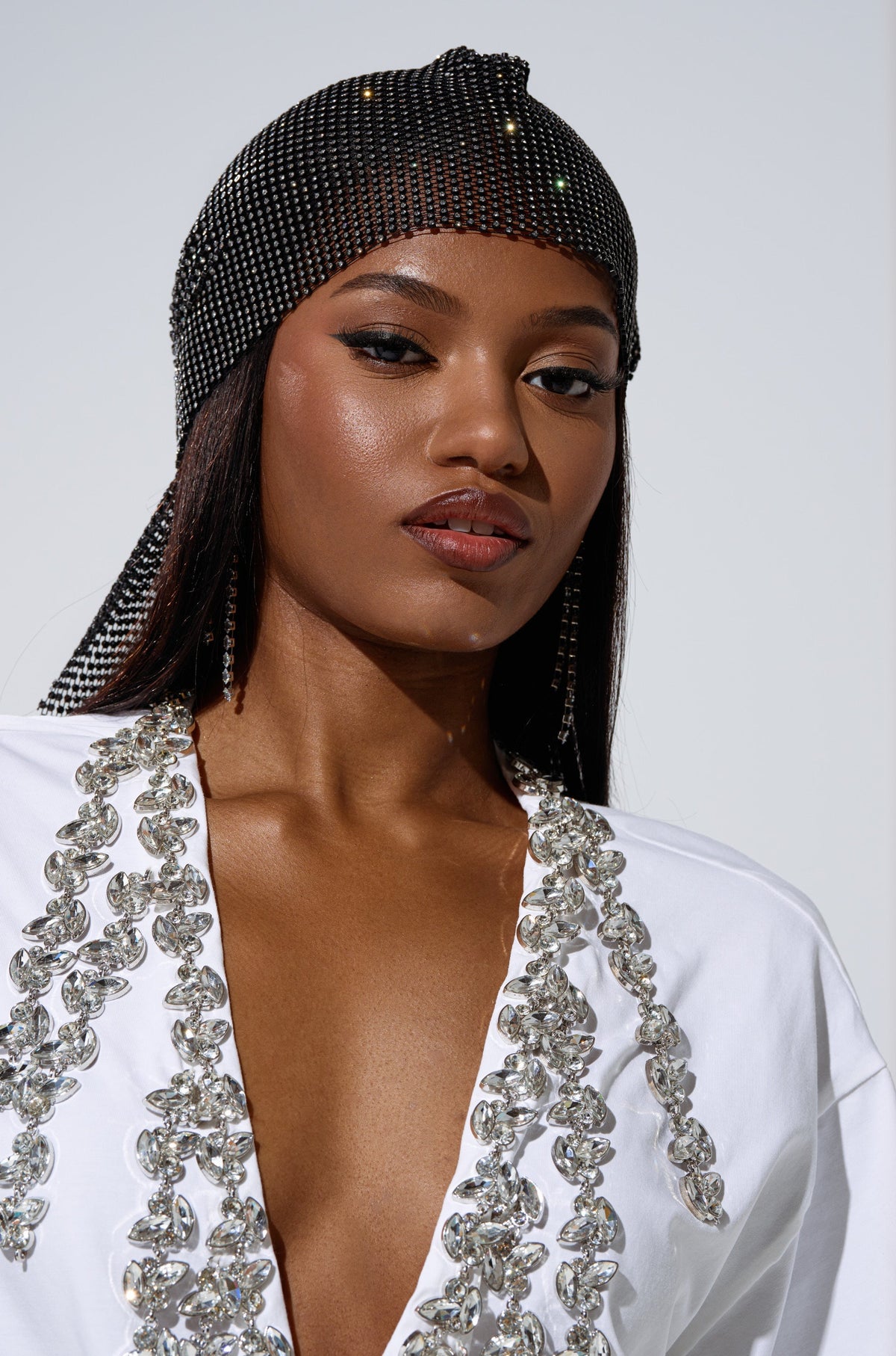 Durag de red con pedrería de lujo – Prenda premium y elegante para la cabeza
