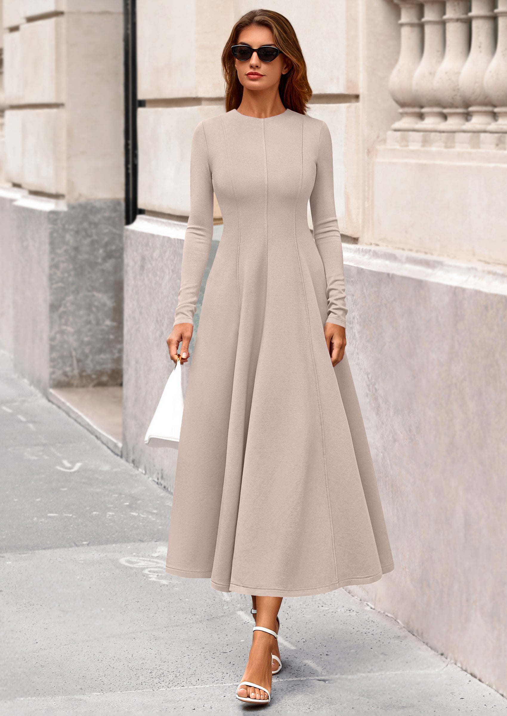 Vestido midi con vuelo
