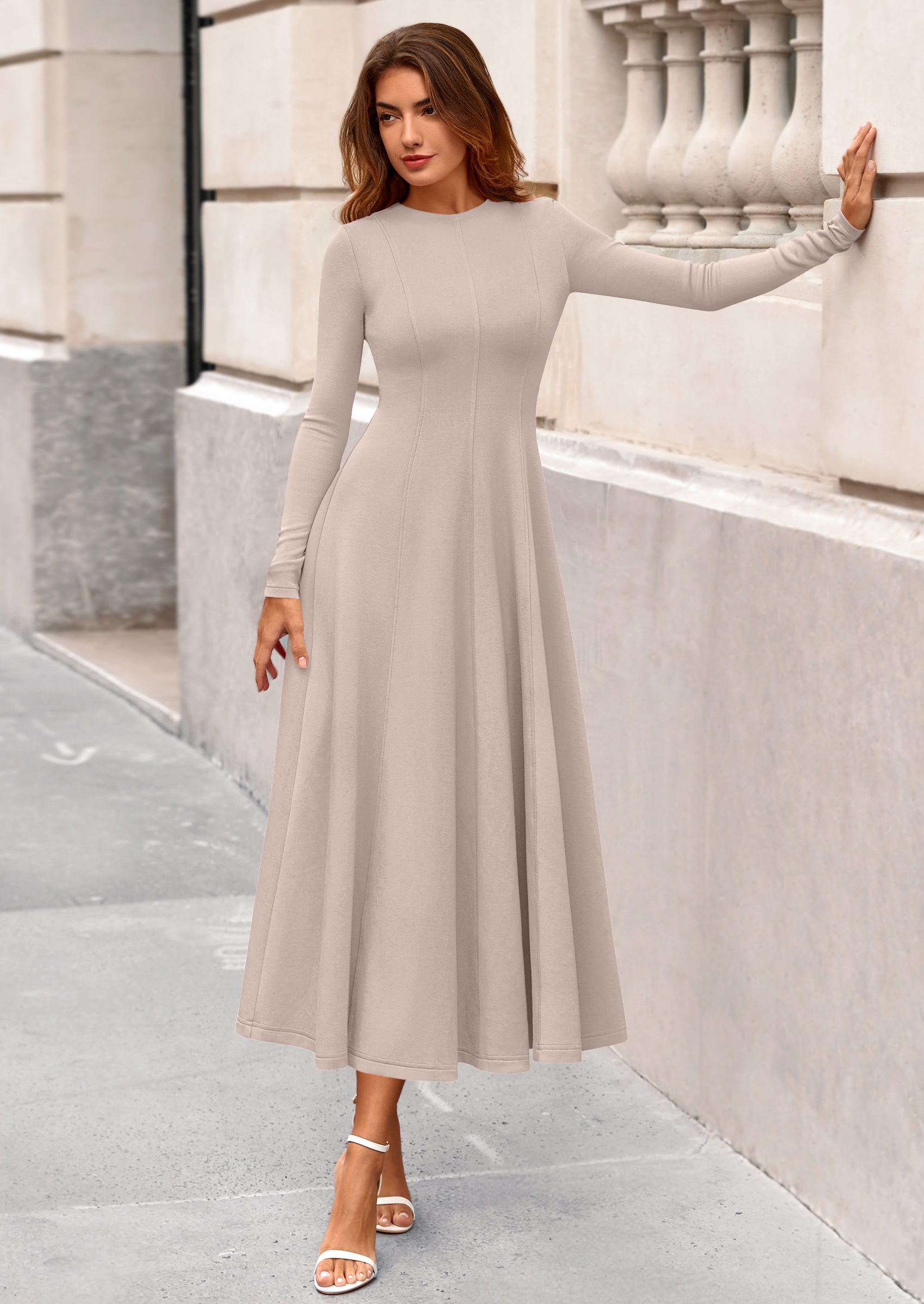 Vestido midi con vuelo