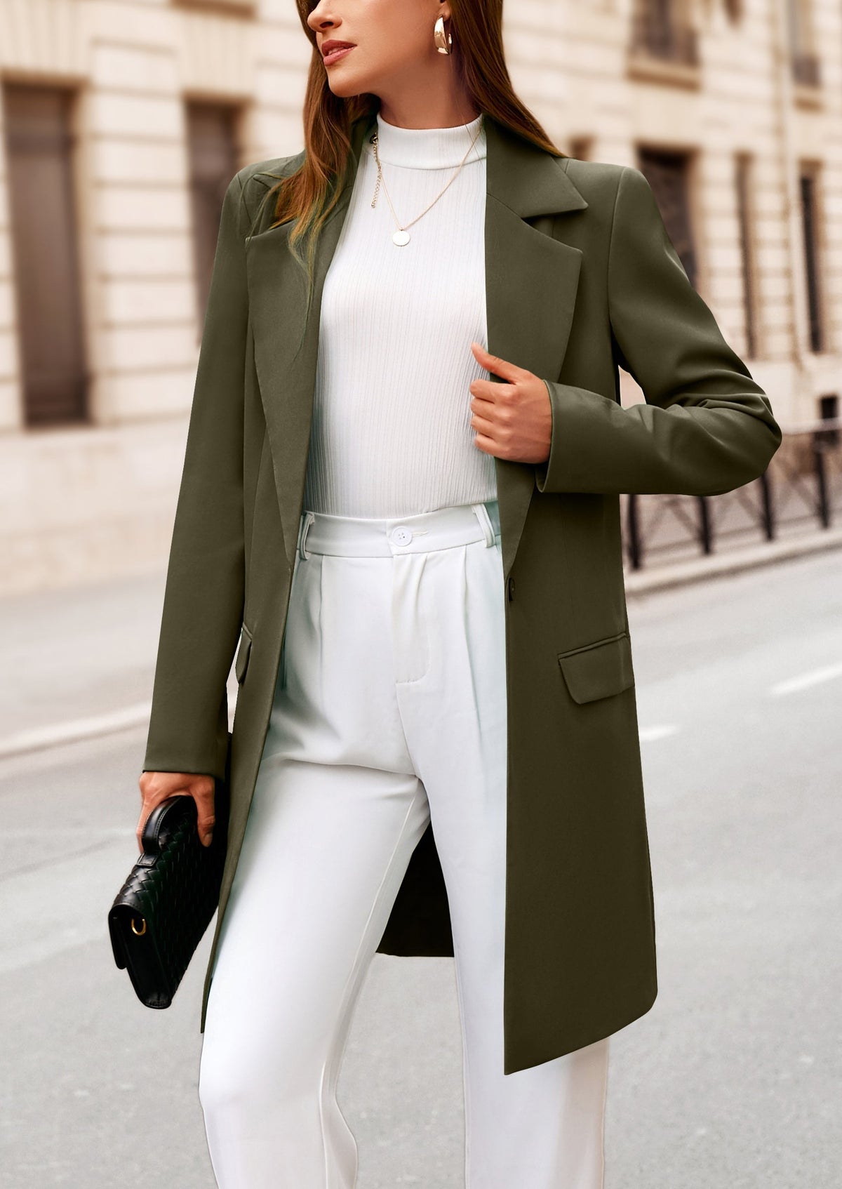 Chaqueta blazer larga