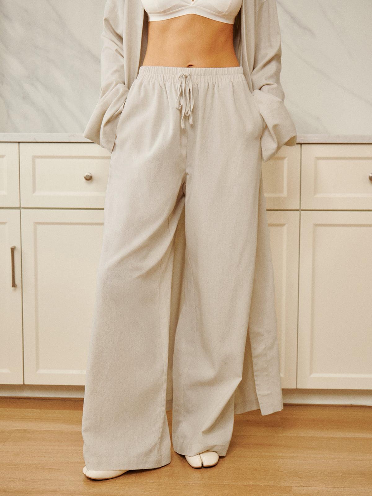 Pantalones Giovanna de Lino Elegantes