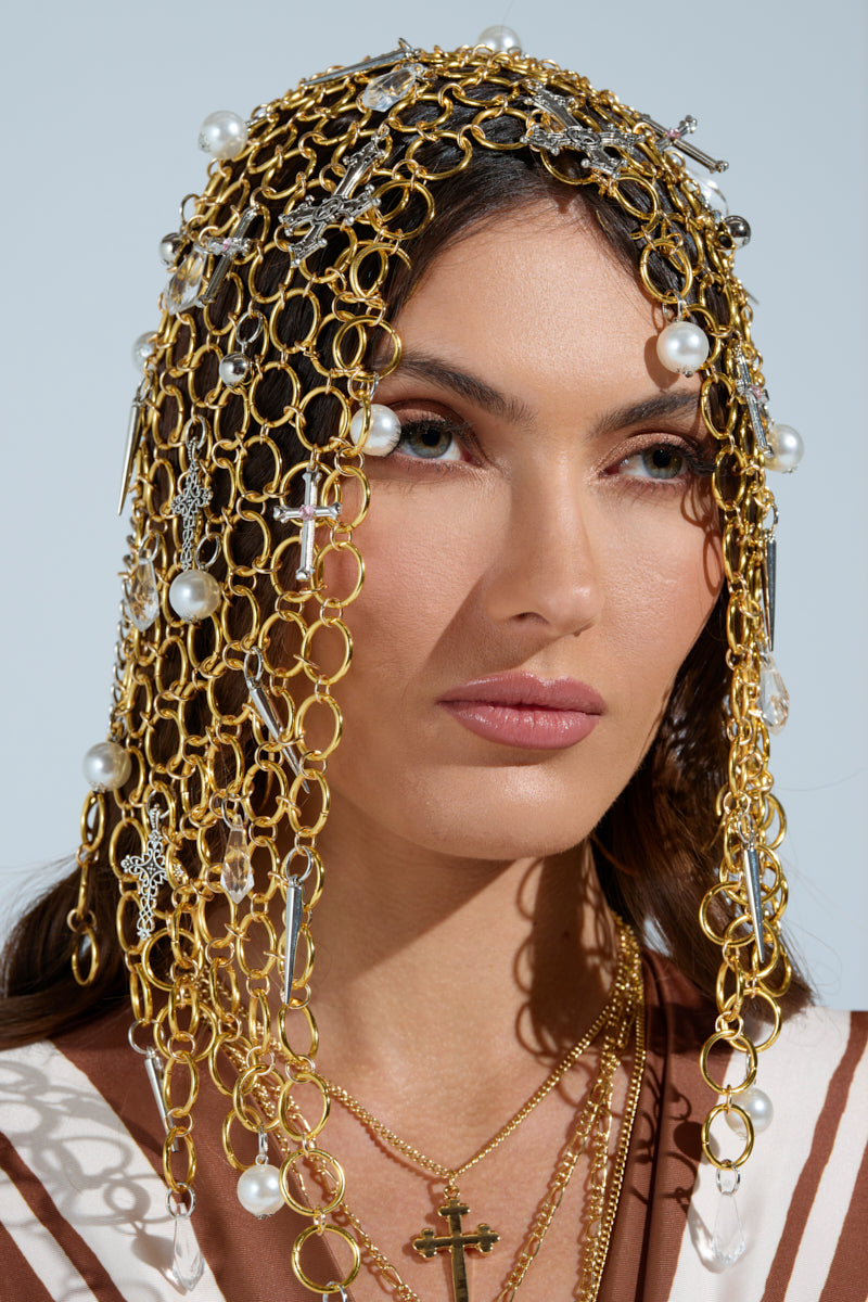 Tocado con mensaje «Siempre bendecida» – Elegante accesorio para el cabello