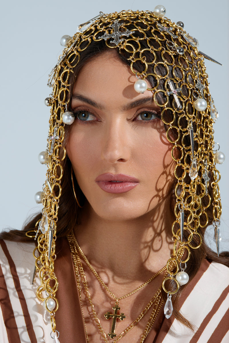 Tocado con mensaje «Siempre bendecida» – Elegante accesorio para el cabello