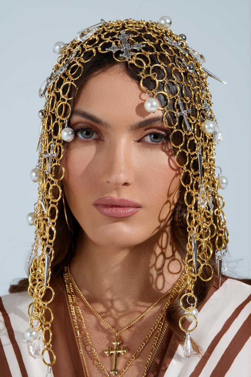 Tocado con mensaje «Siempre bendecida» – Elegante accesorio para el cabello