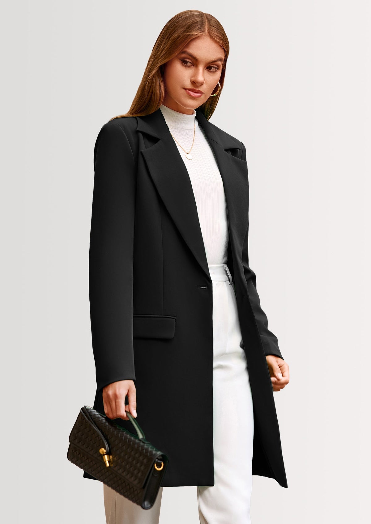 Chaqueta blazer larga