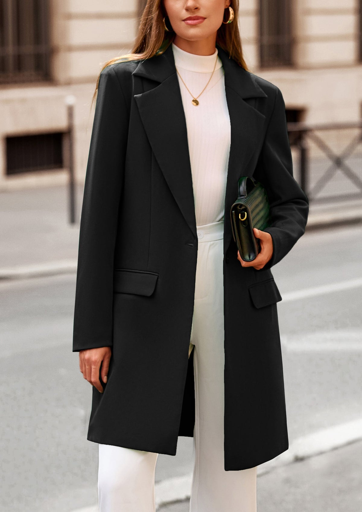 Chaqueta blazer larga