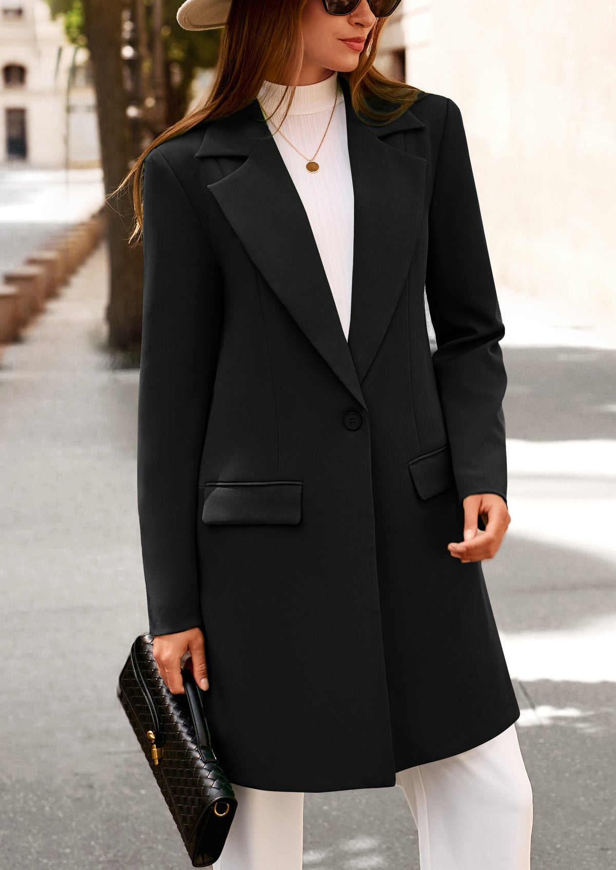 Chaqueta blazer larga