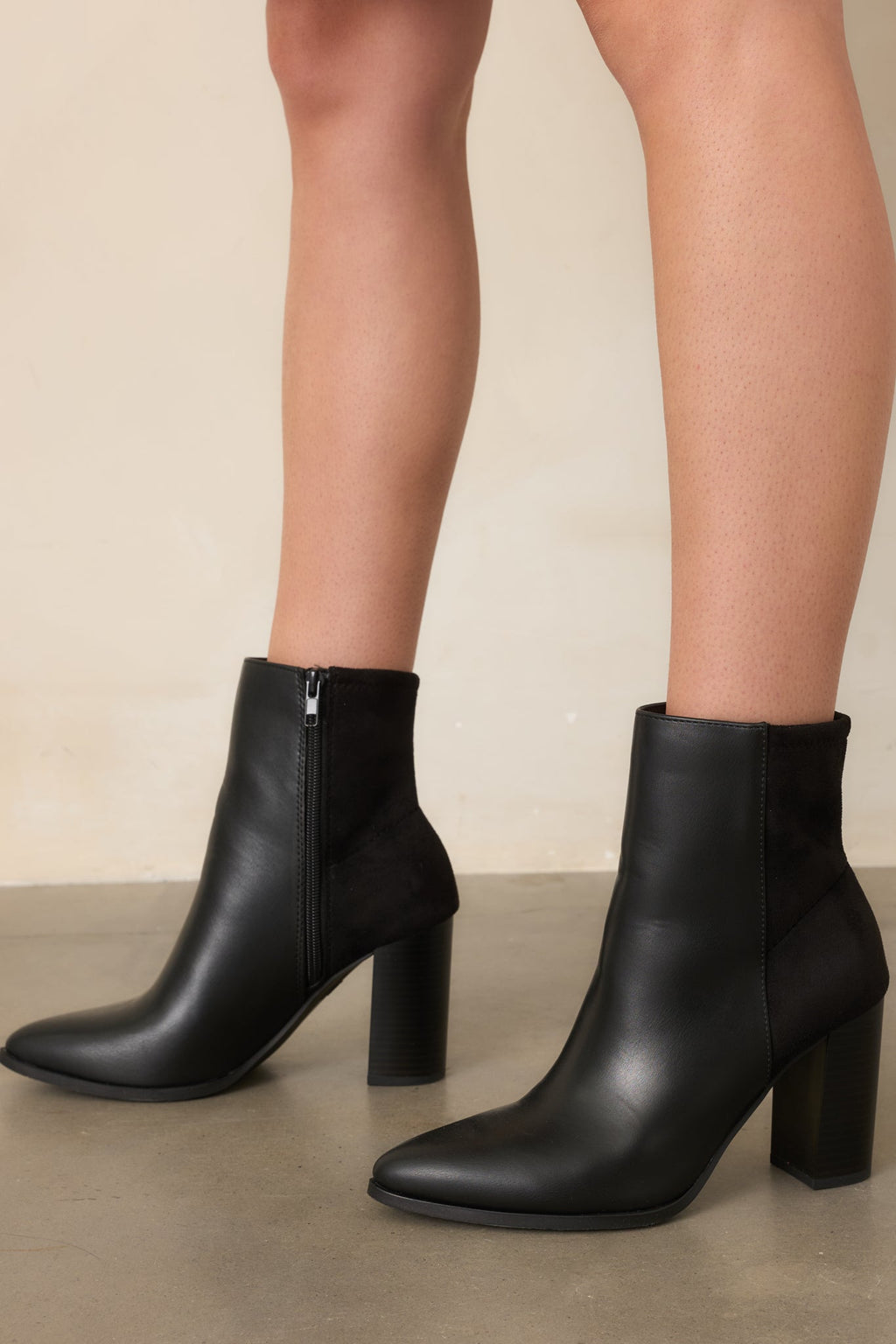 Botines negros de ante sintético Stand Corrected – Calzado elegante para el día a día