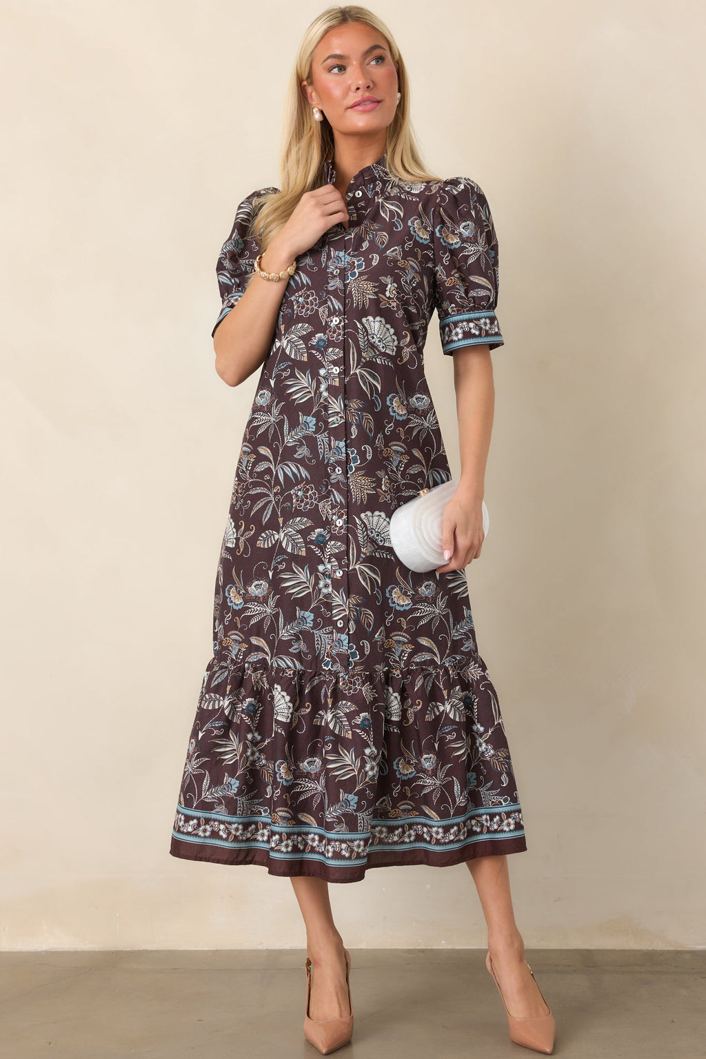 Vestidode algodón con estampado floral