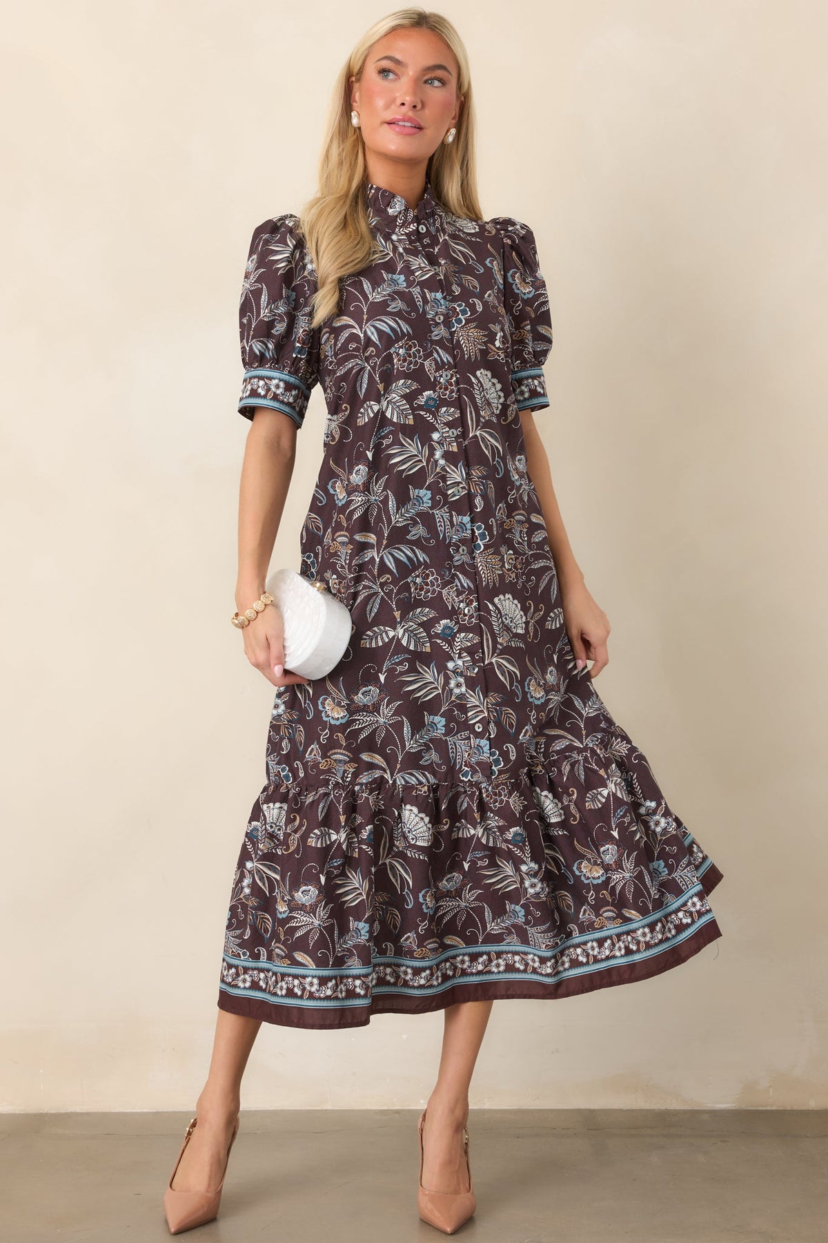 Vestidode algodón con estampado floral