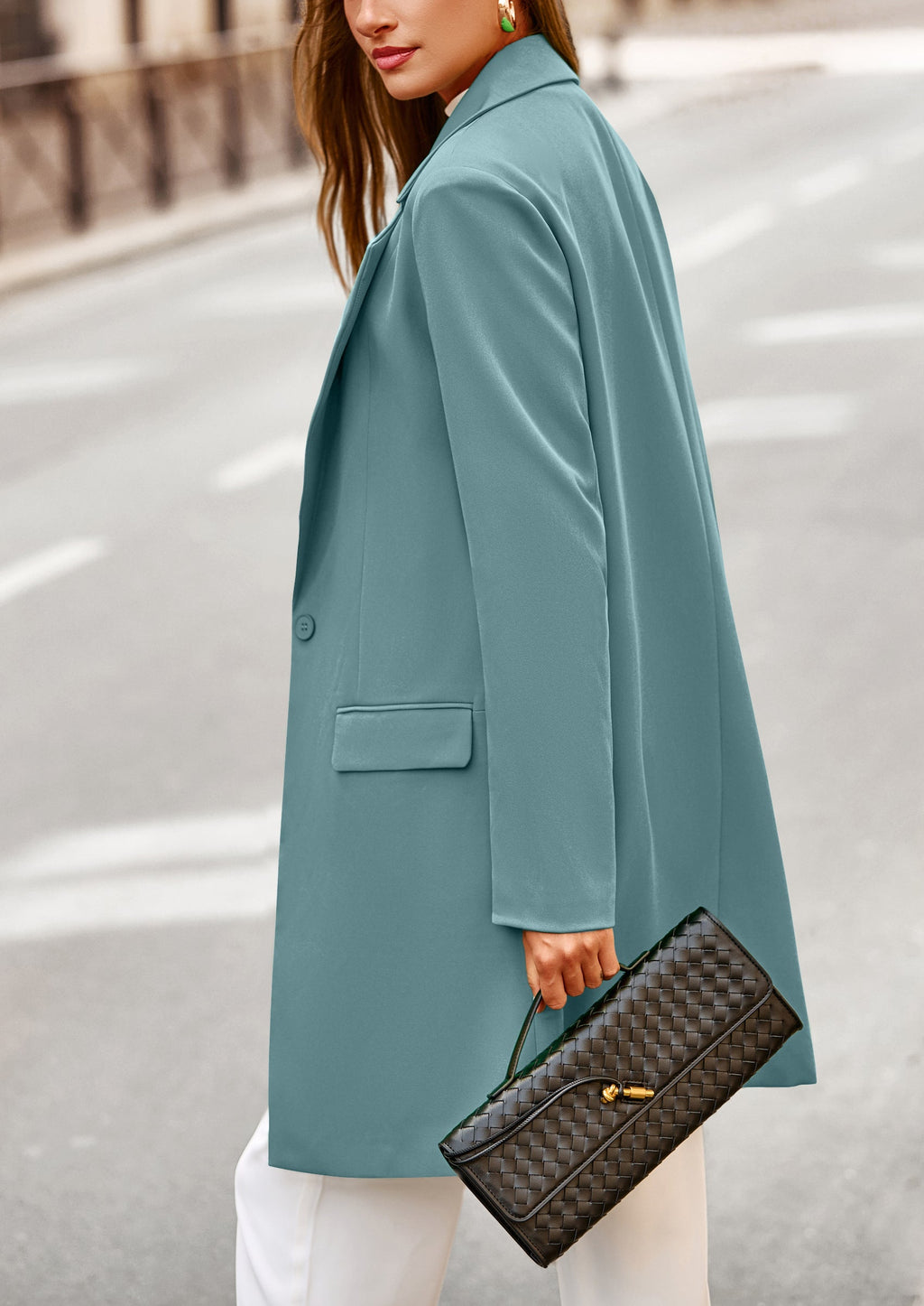 Chaqueta blazer larga