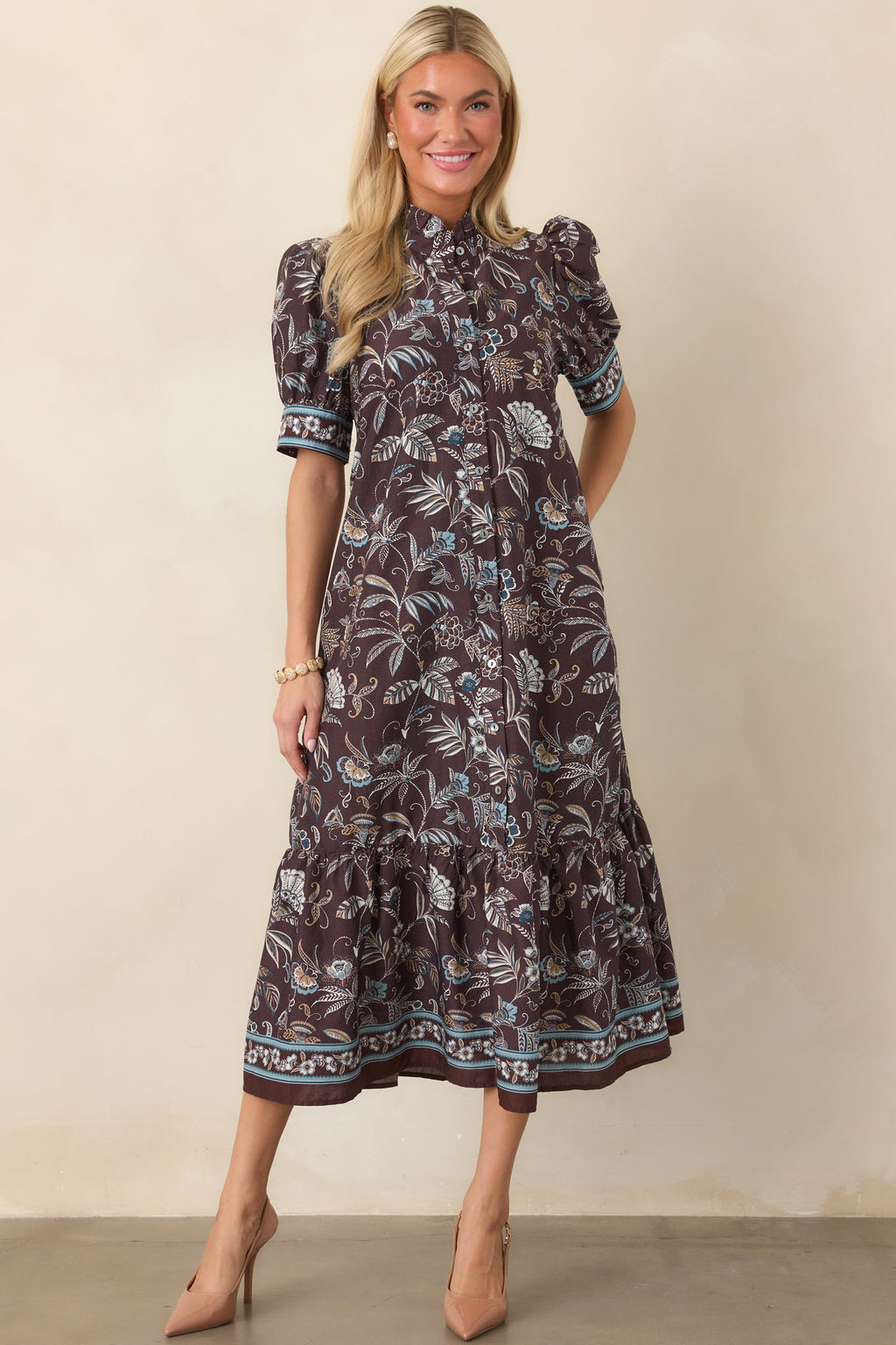 Vestidode algodón con estampado floral