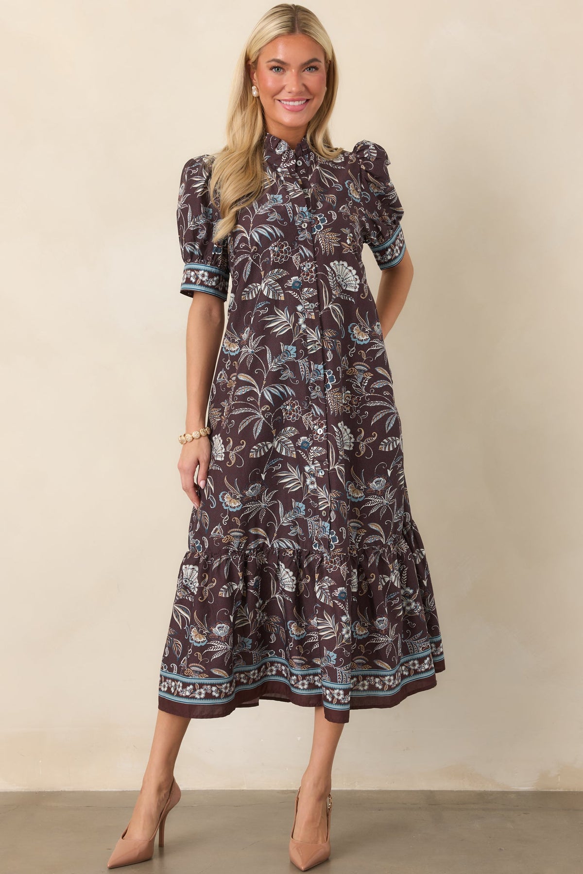 Vestidode algodón con estampado floral